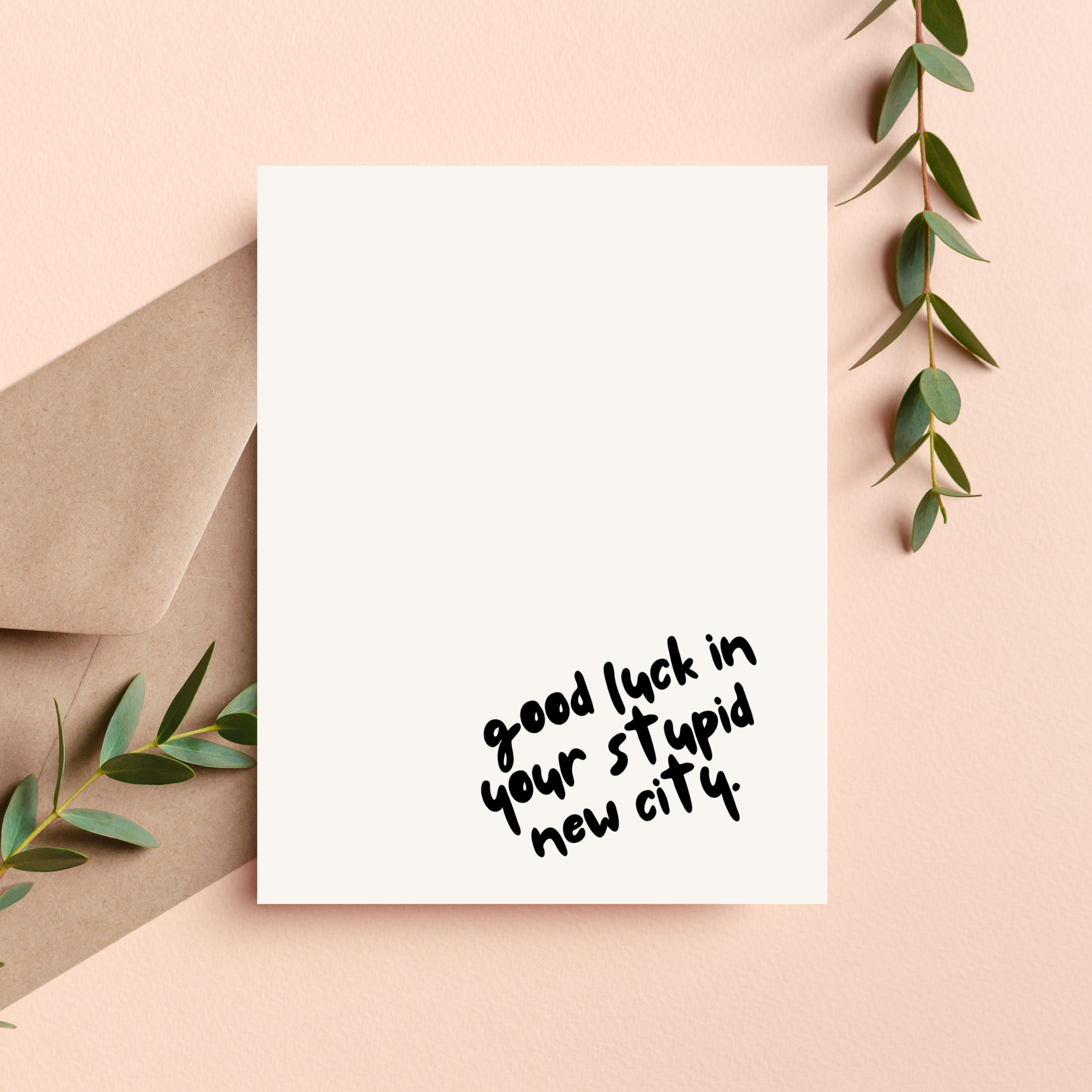 Petty Moving Away Card
