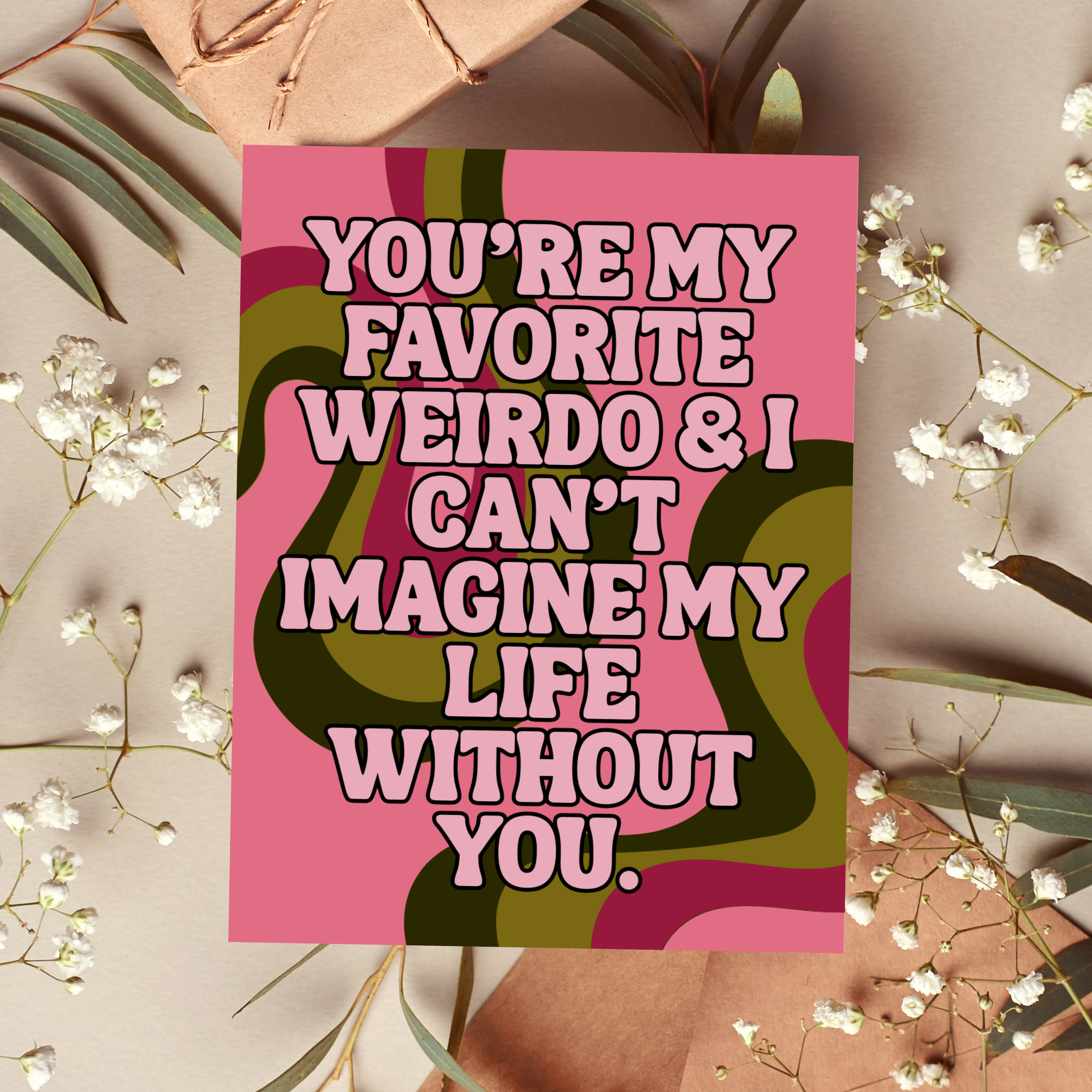 Favorite Weirdo Card | Funny Friendship Card | Cute Love Card for Friends