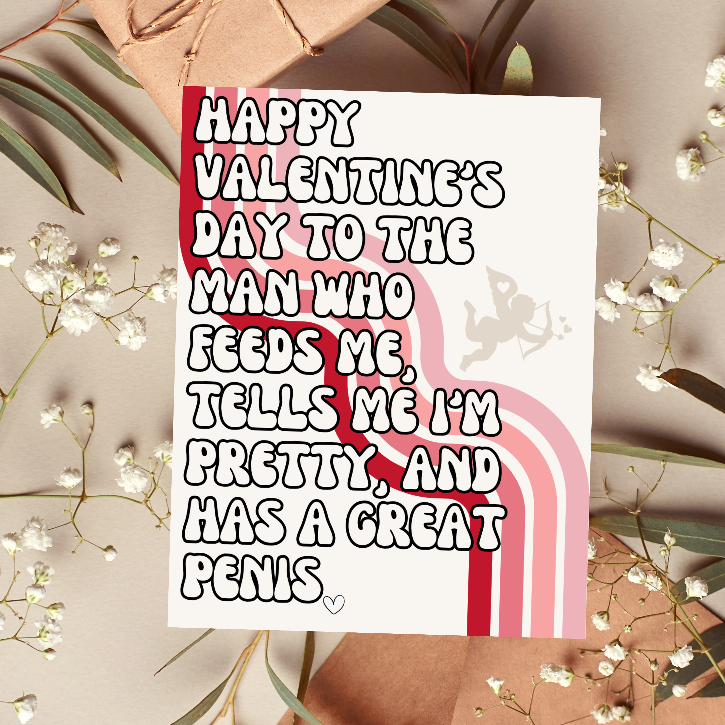 Bold Valentine's Day Card for Him