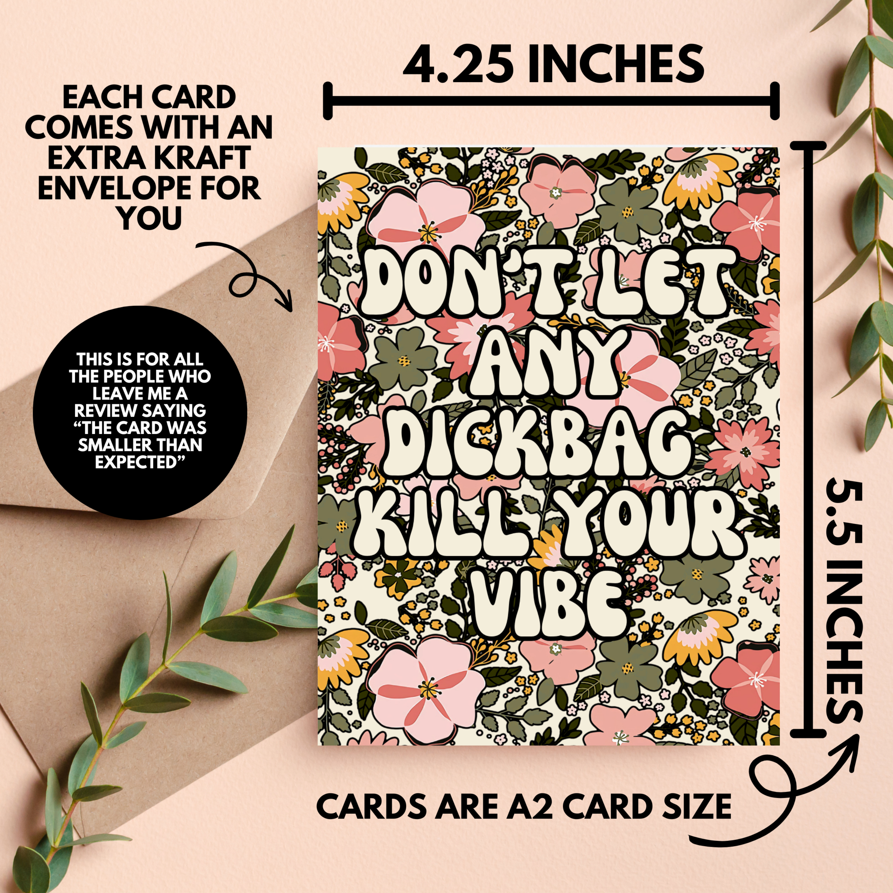 Don't Let Any Dickbag Kill Your Vibe Greeting Card