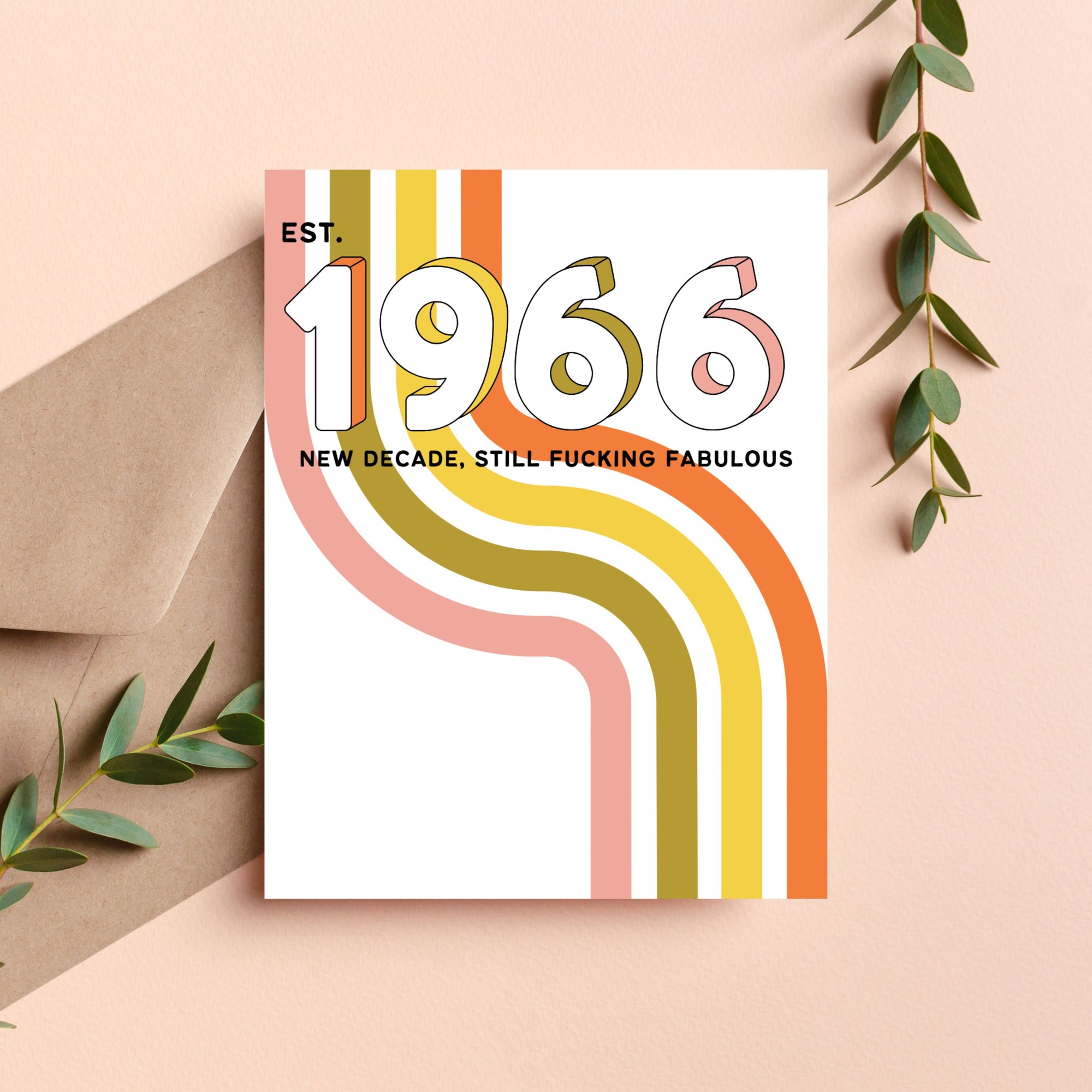 1966 60th Birthday Card