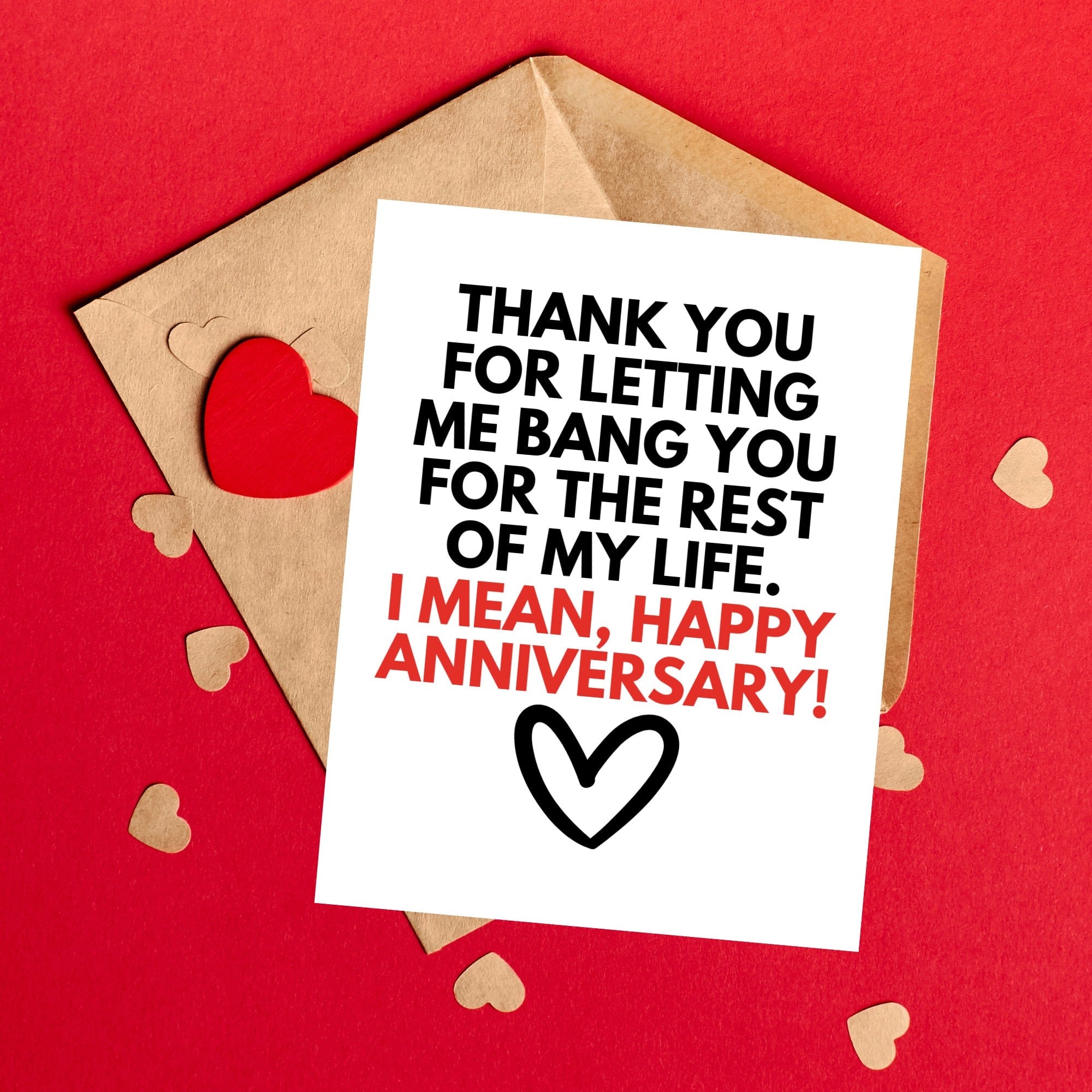 Thank You For Letting Me Bang You Anniversary Card