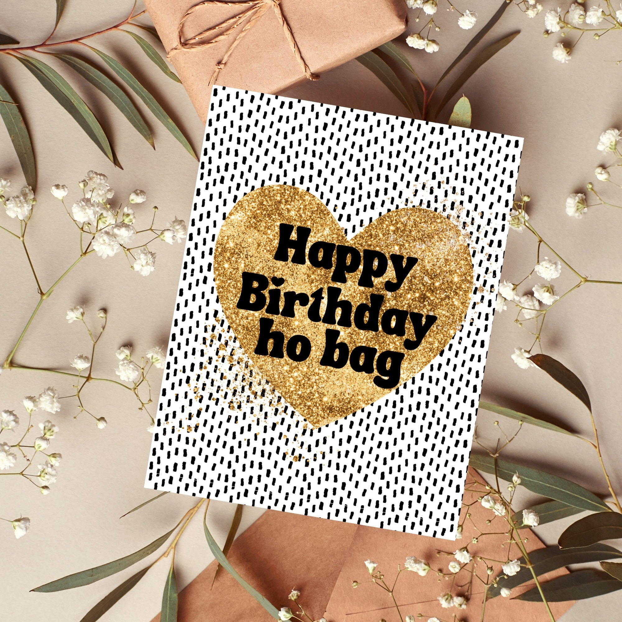 Happy Birthday Ho Bag Card