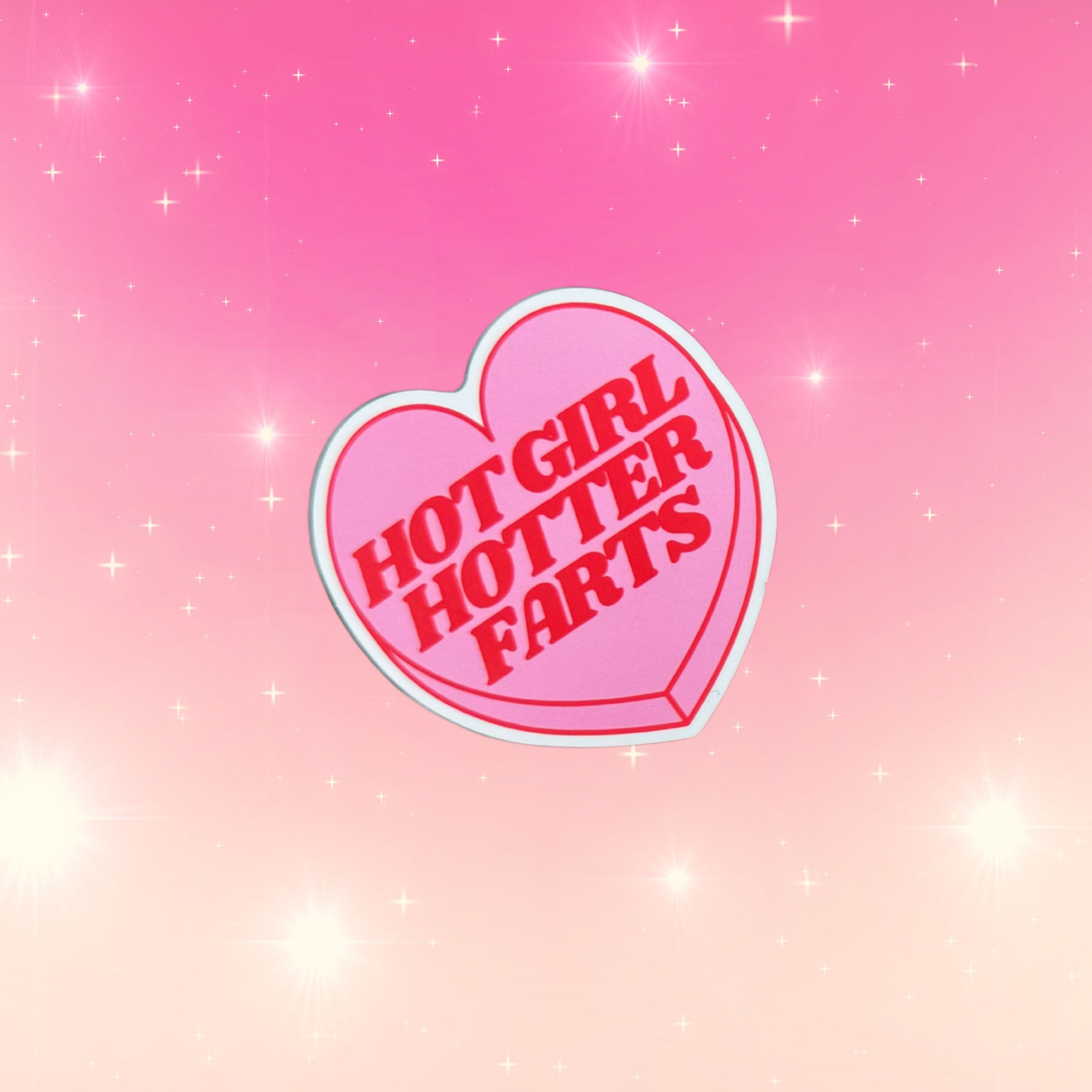 Hot Girl Hotter Farts Sticker
