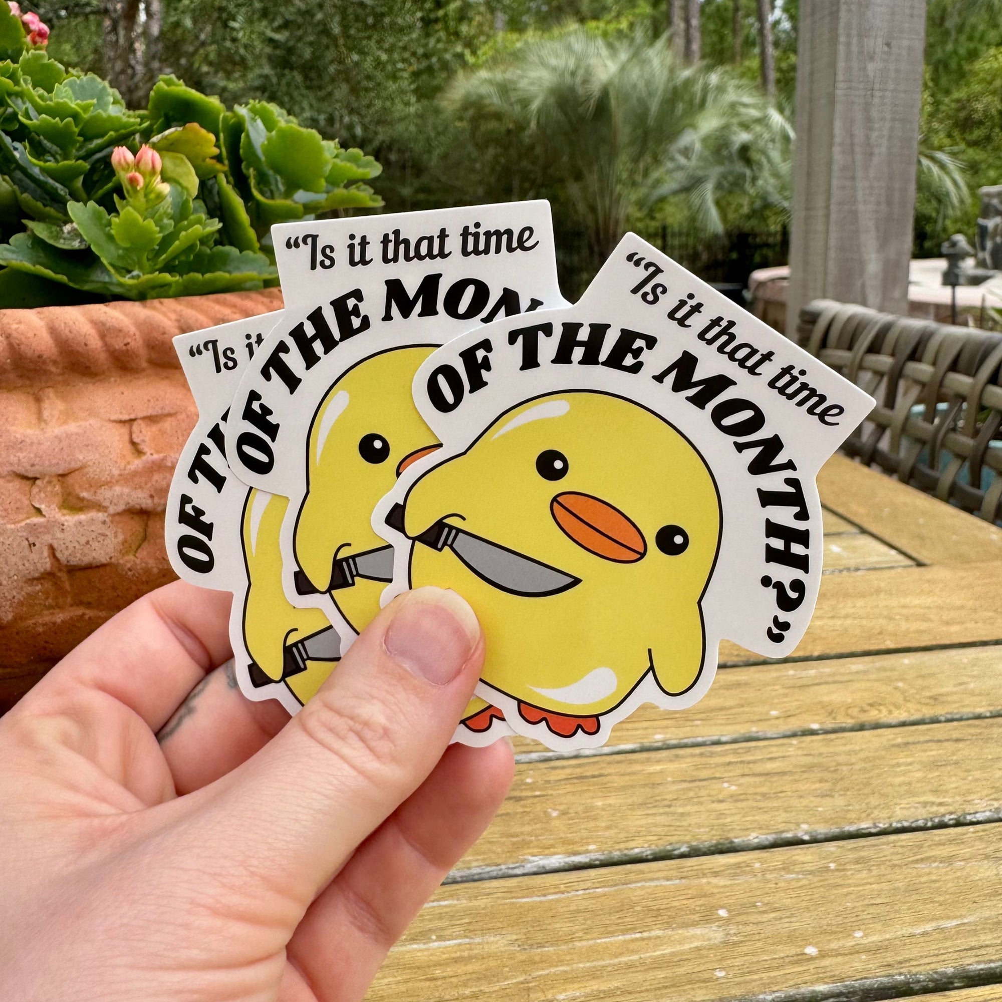 Is It That Time of the Month Duck Sticker