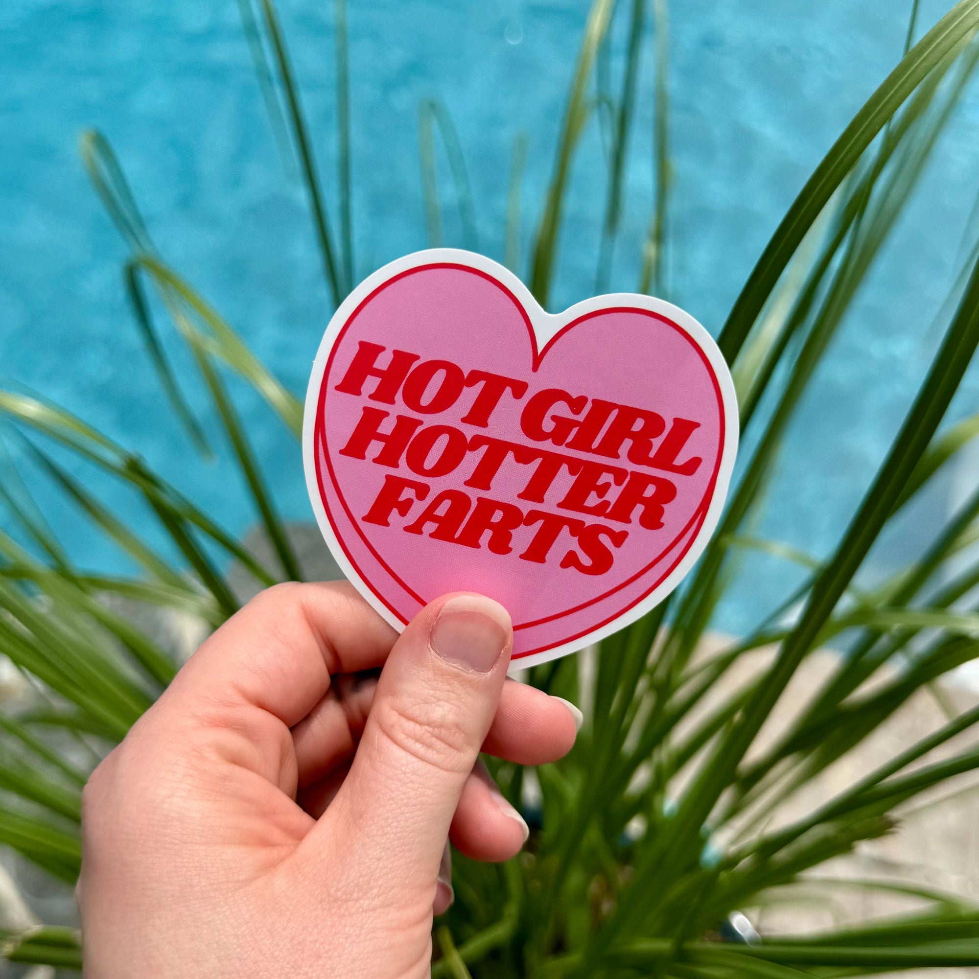 Hot Girl Hotter Farts Sticker