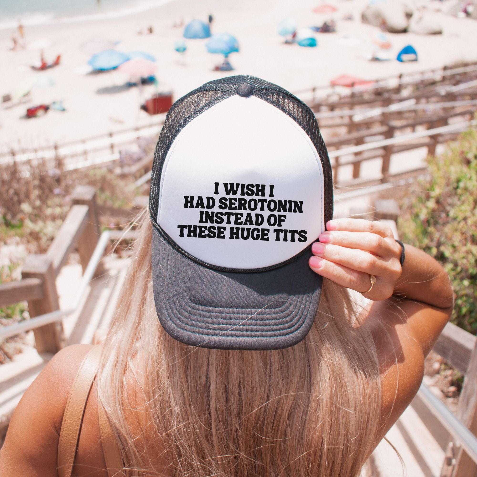 No Serotonin Huge Tits Trucker Hat