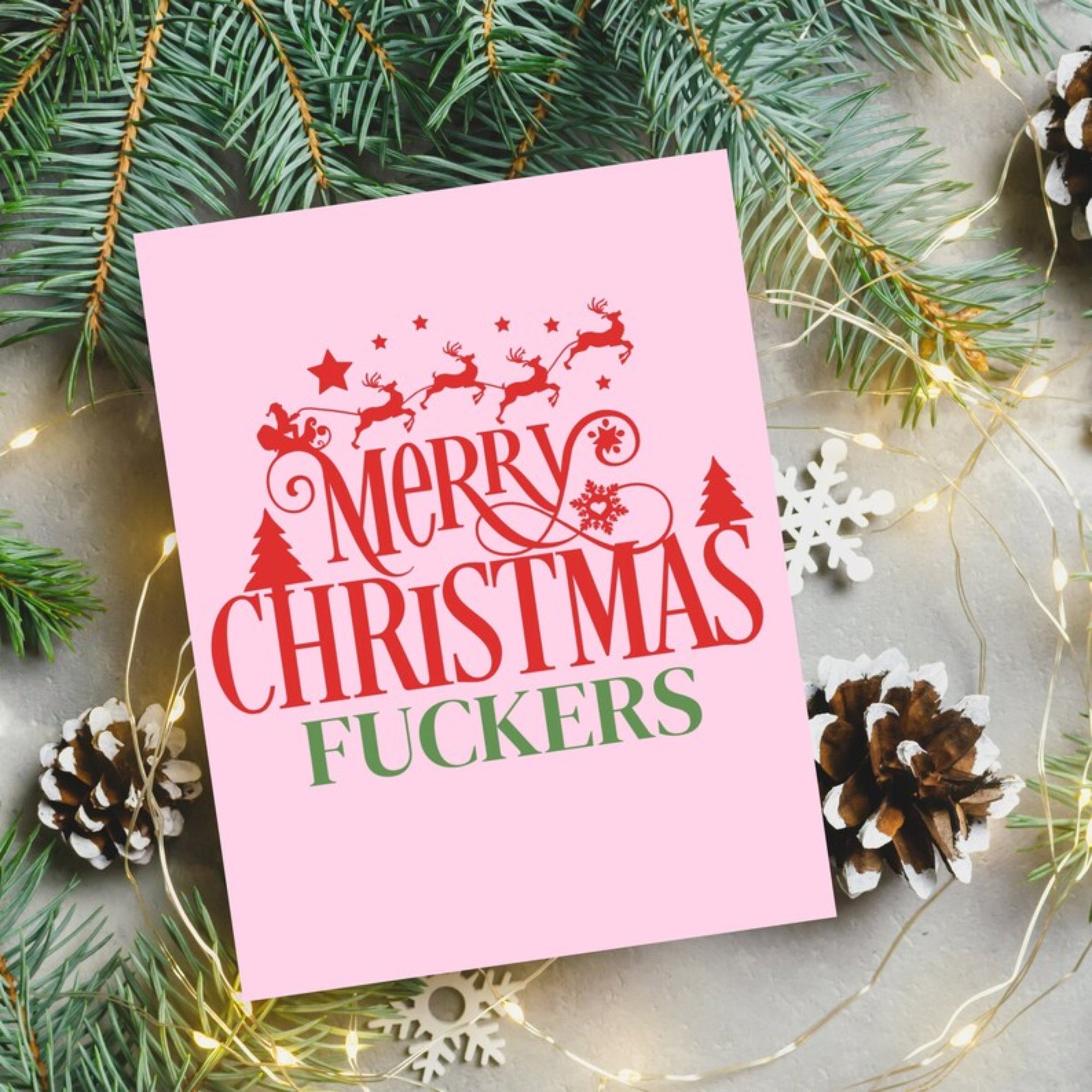 Sassy Pink Christmas Cards Bundle
