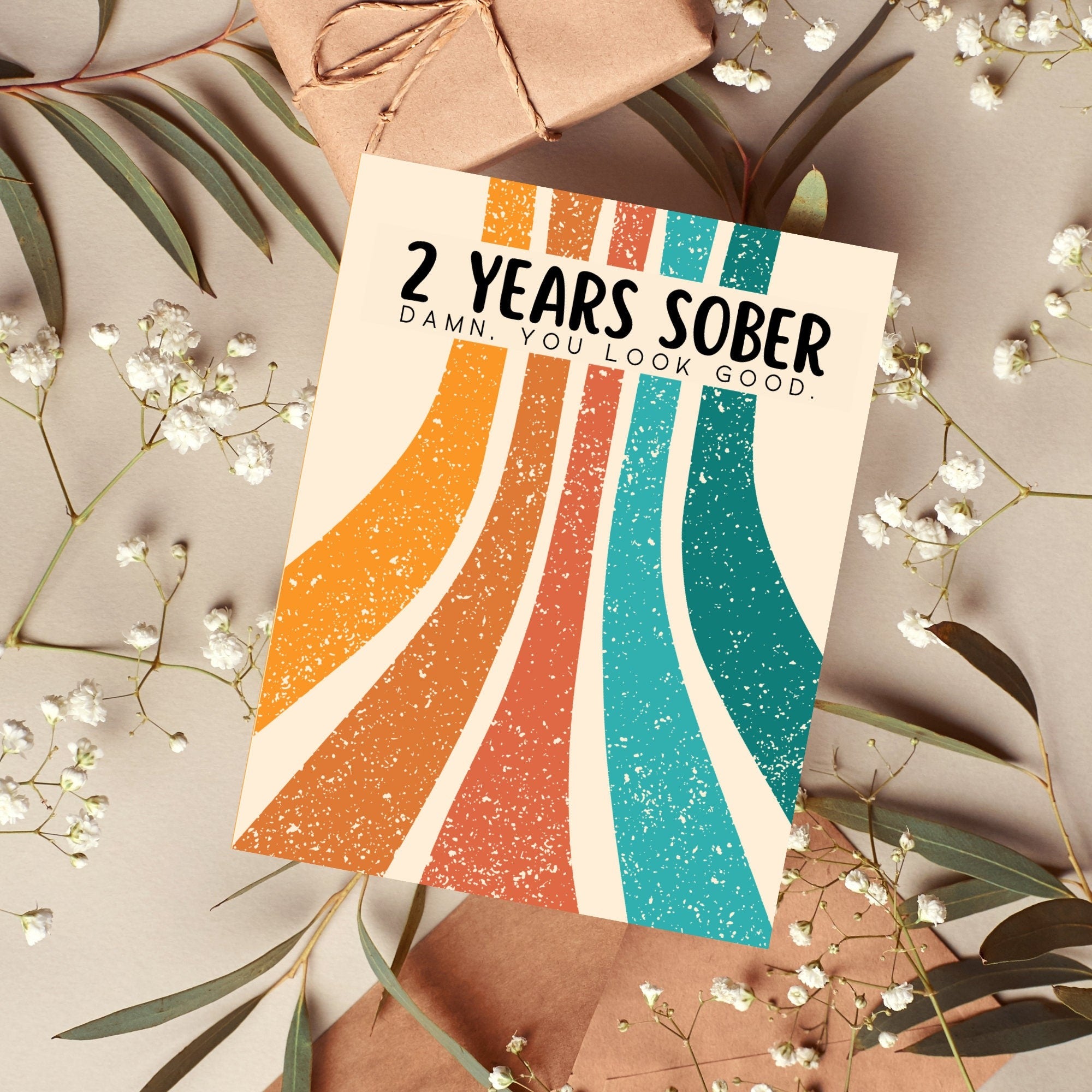 2 Years Sober Card