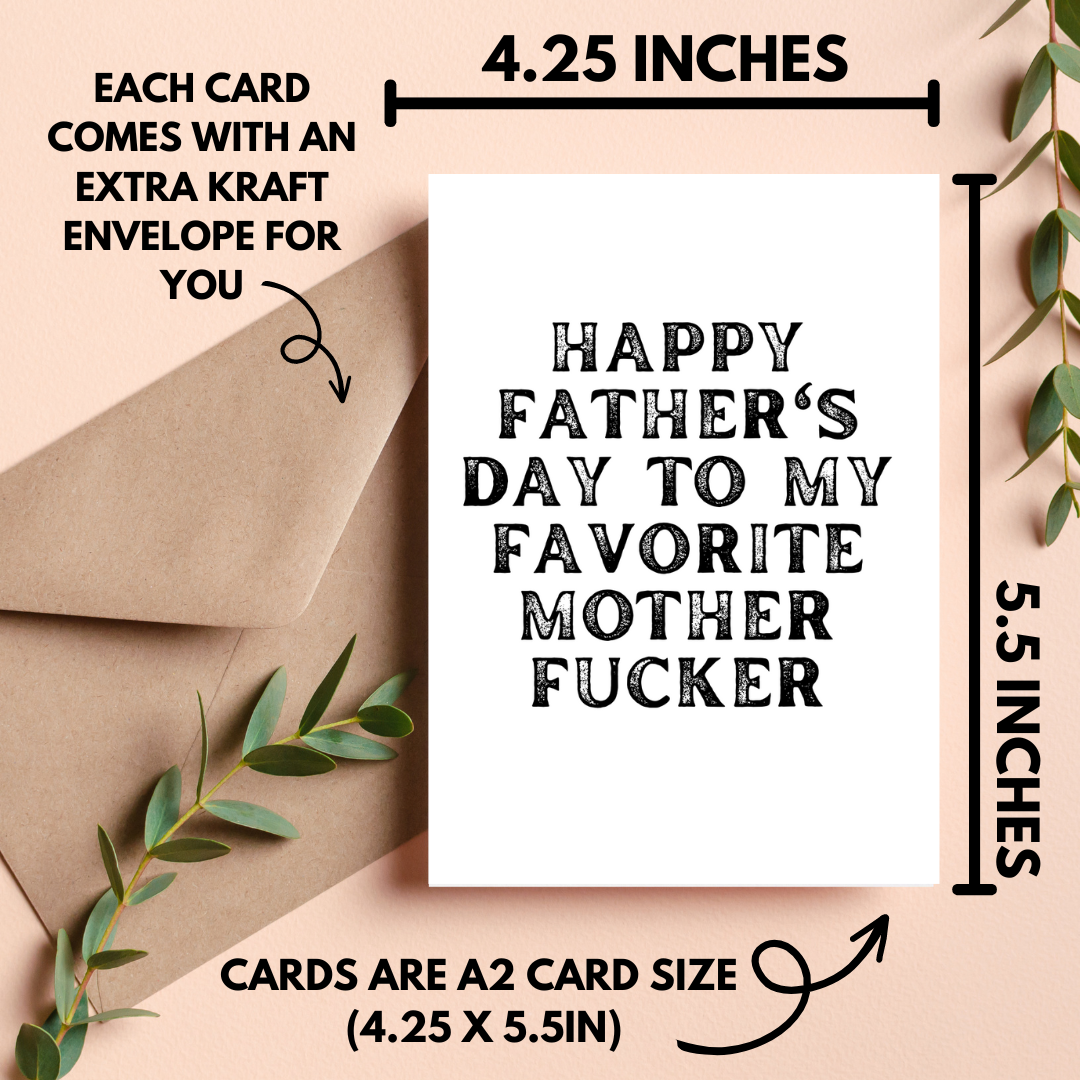 Happy Father's Day Mother Fucker Card