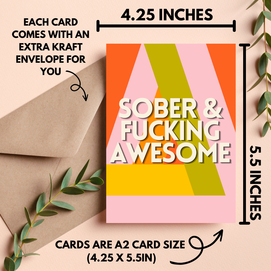 Sober & Awesome Card