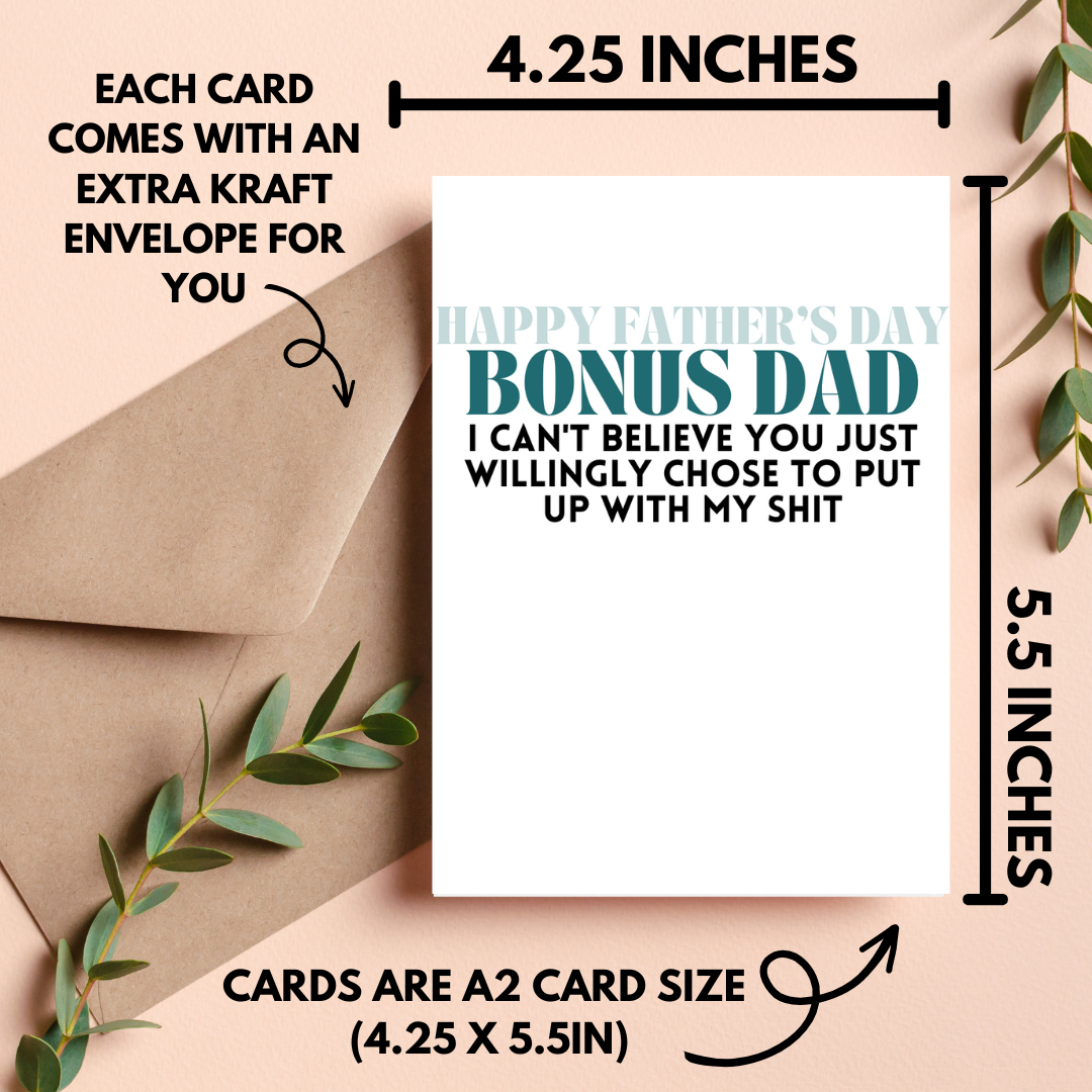 Happy Father's Day Bonus Dad Card