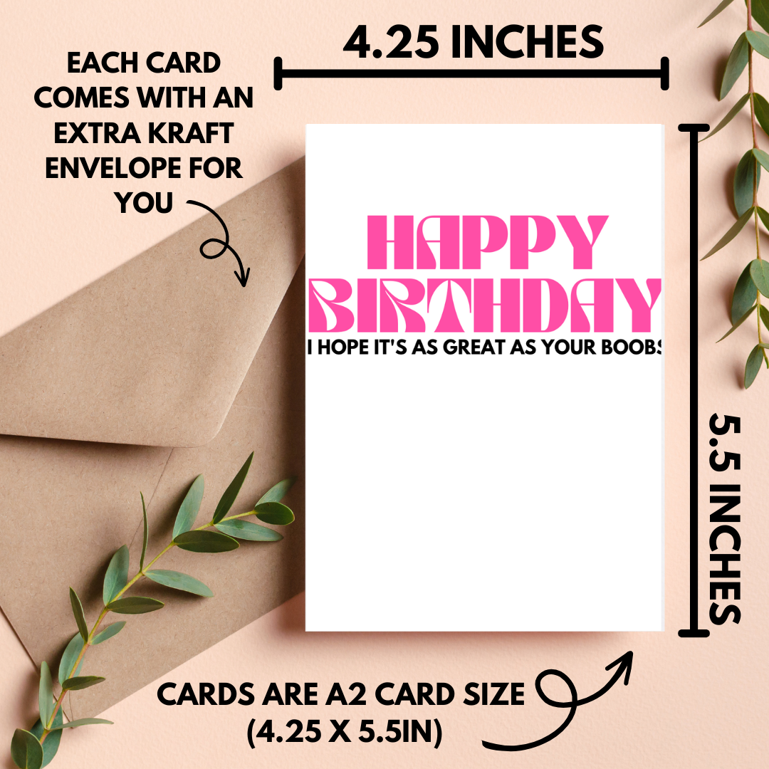 Great Boobs Birthday Card
