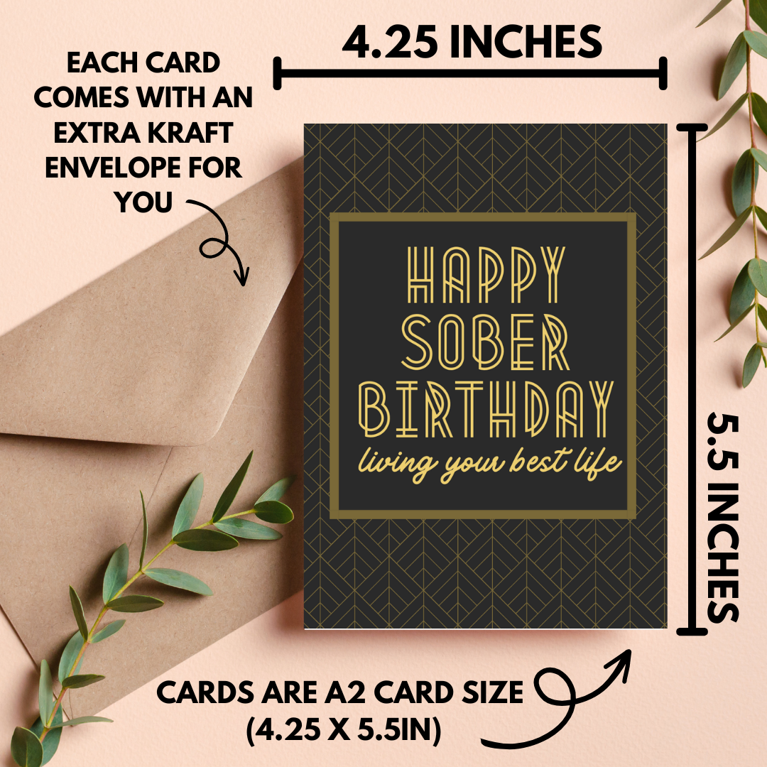 Happy Sober Birthday Card