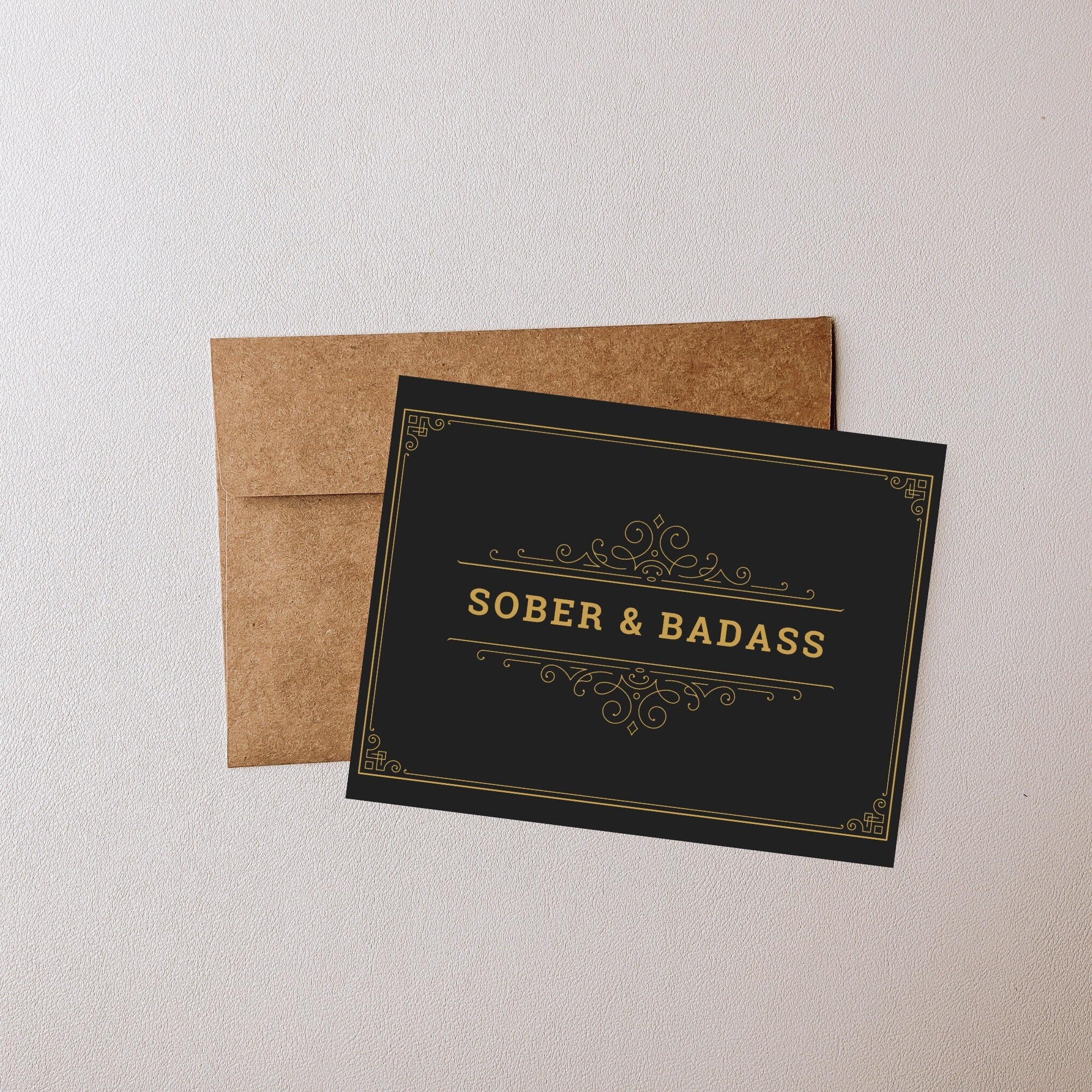 Sober & Badass Card