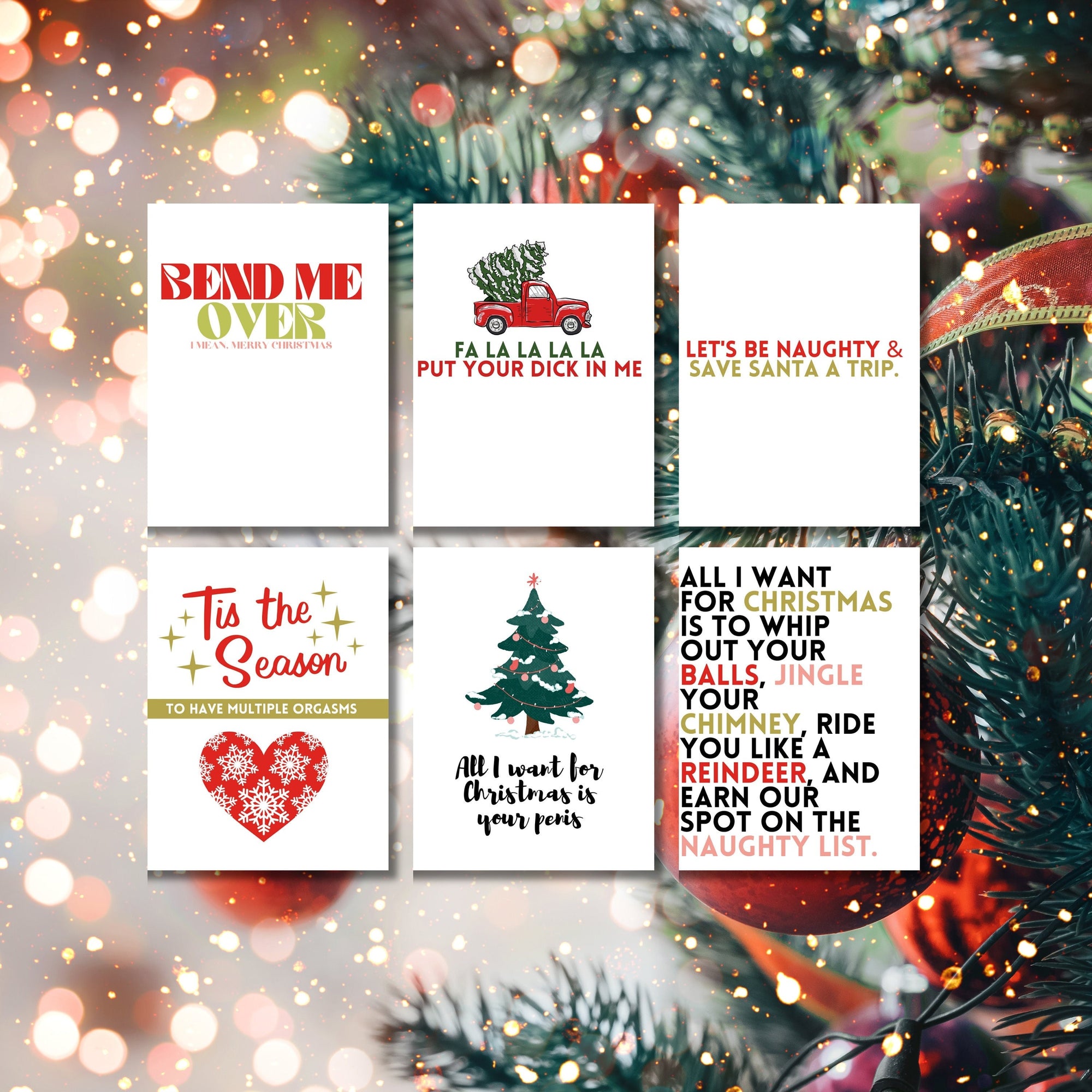 Sultry Season's Greetings Holiday Cards Bundle