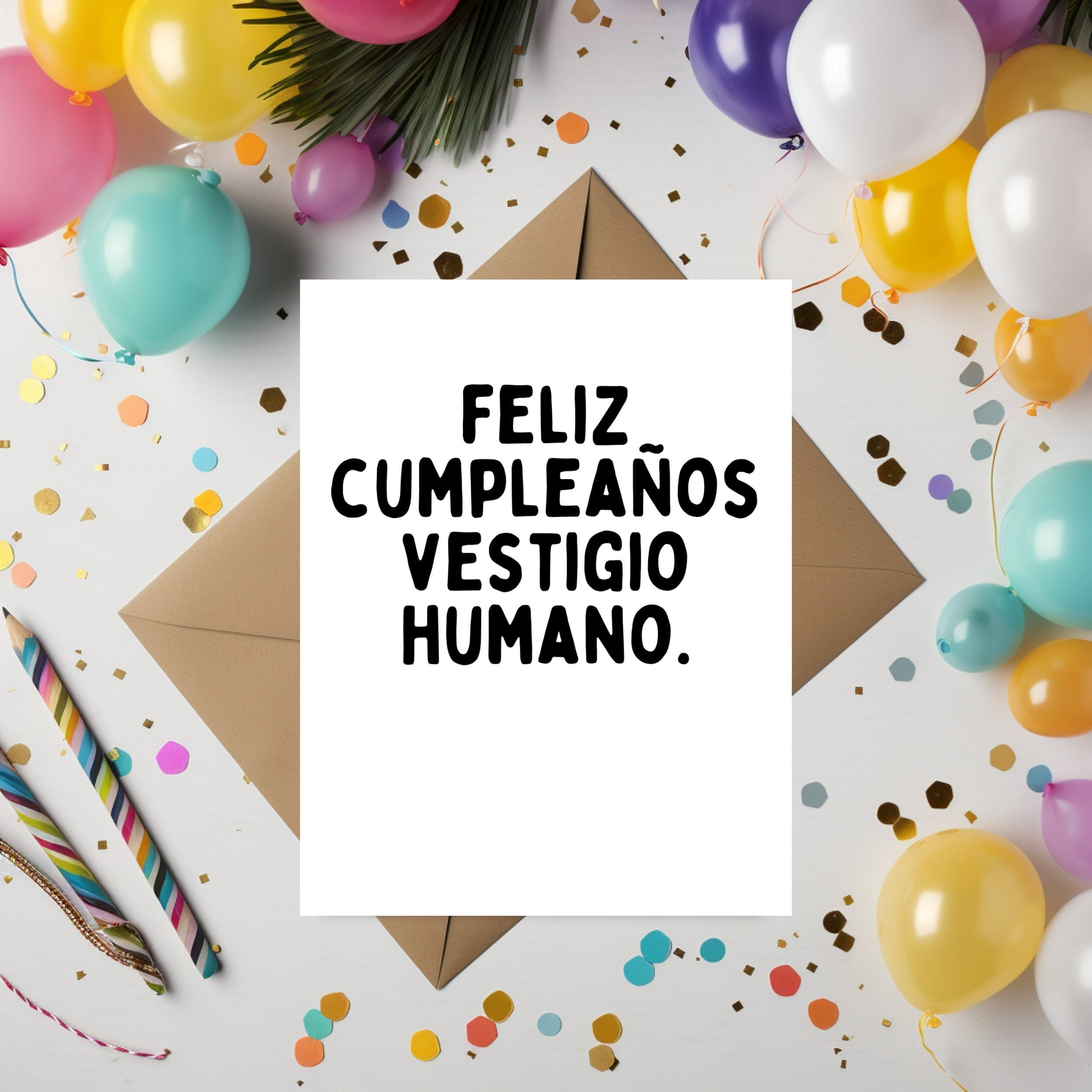 Feliz Cumpleaños Vestigio Humano Card