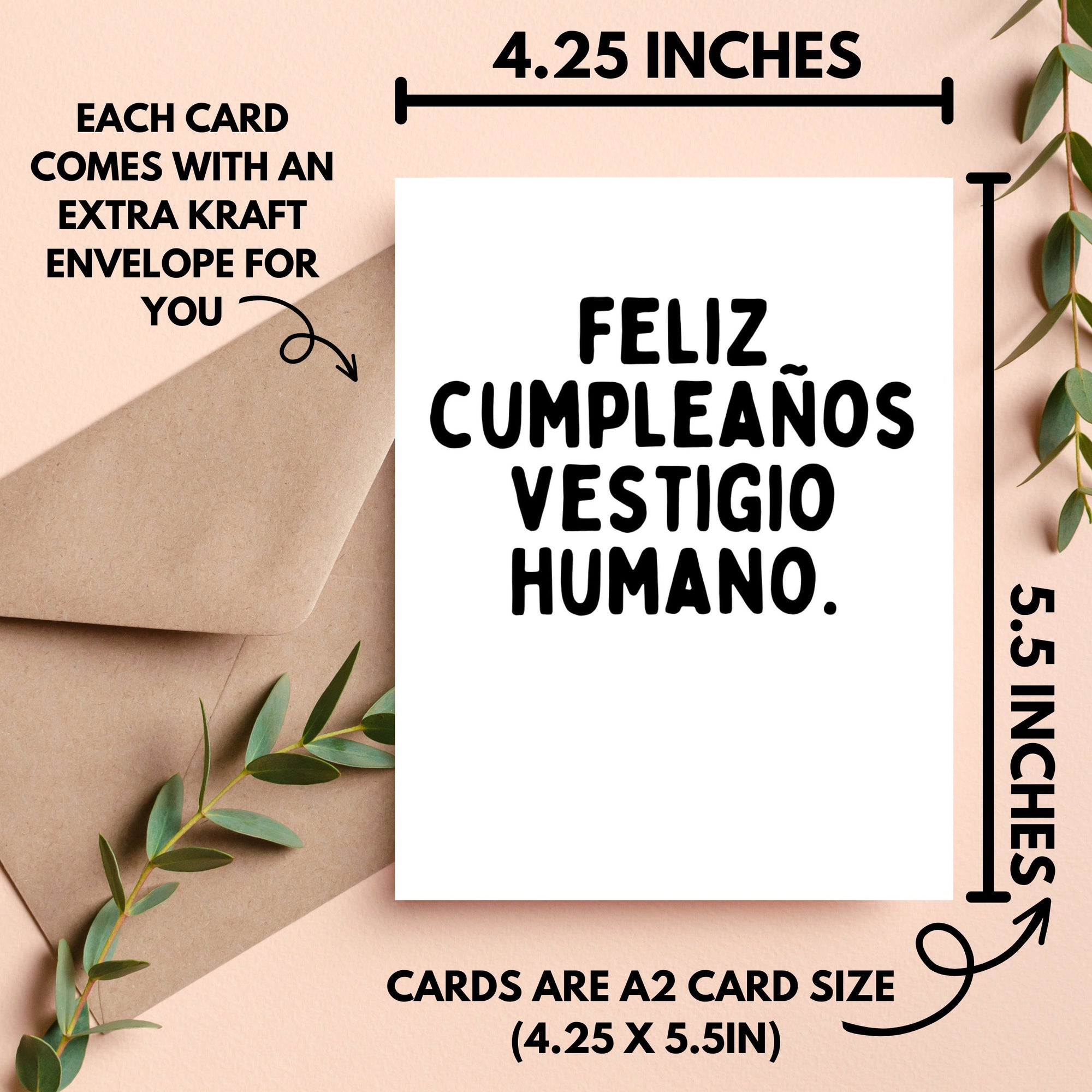 Feliz Cumpleaños Vestigio Humano Card