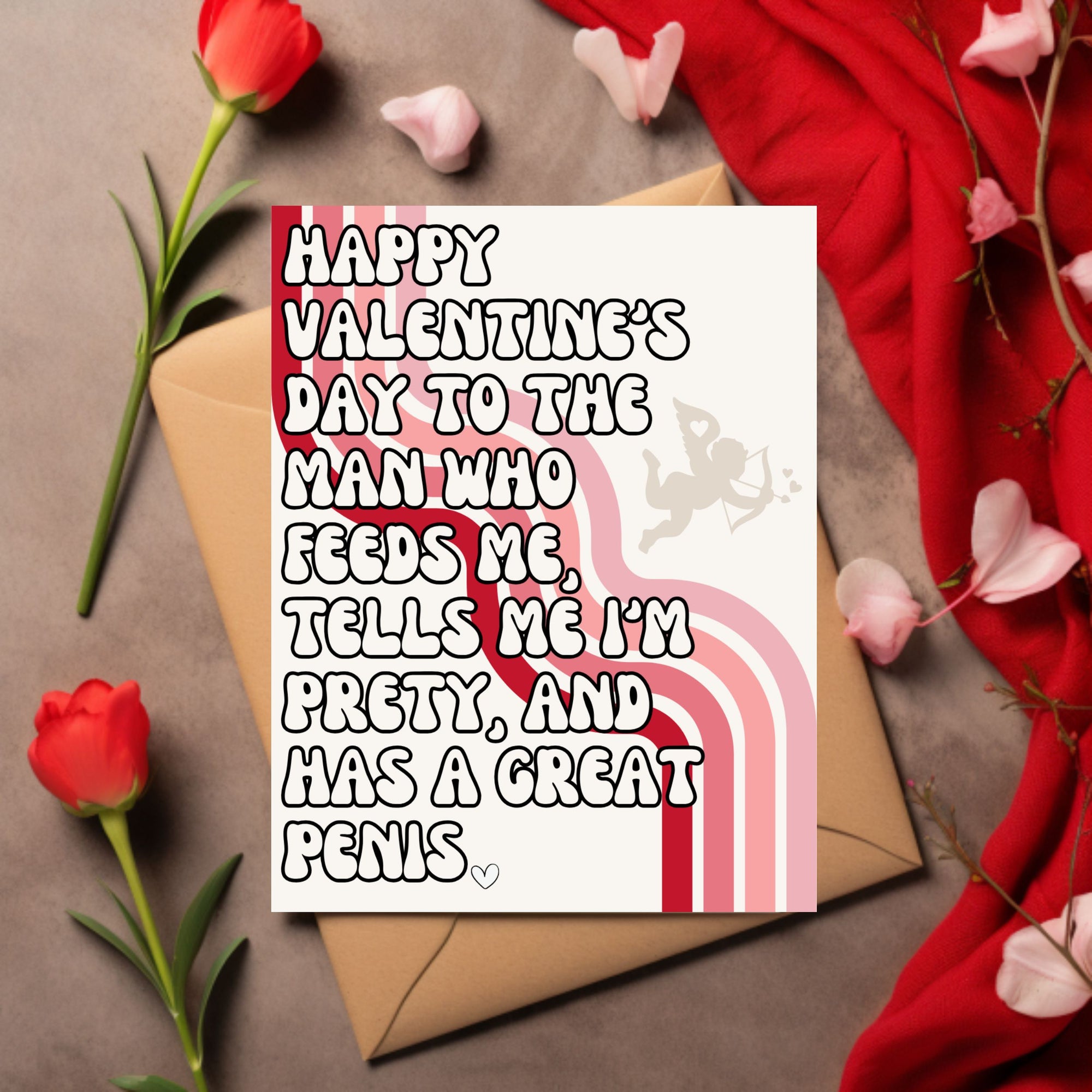 Bold Valentine's Day Card for Him