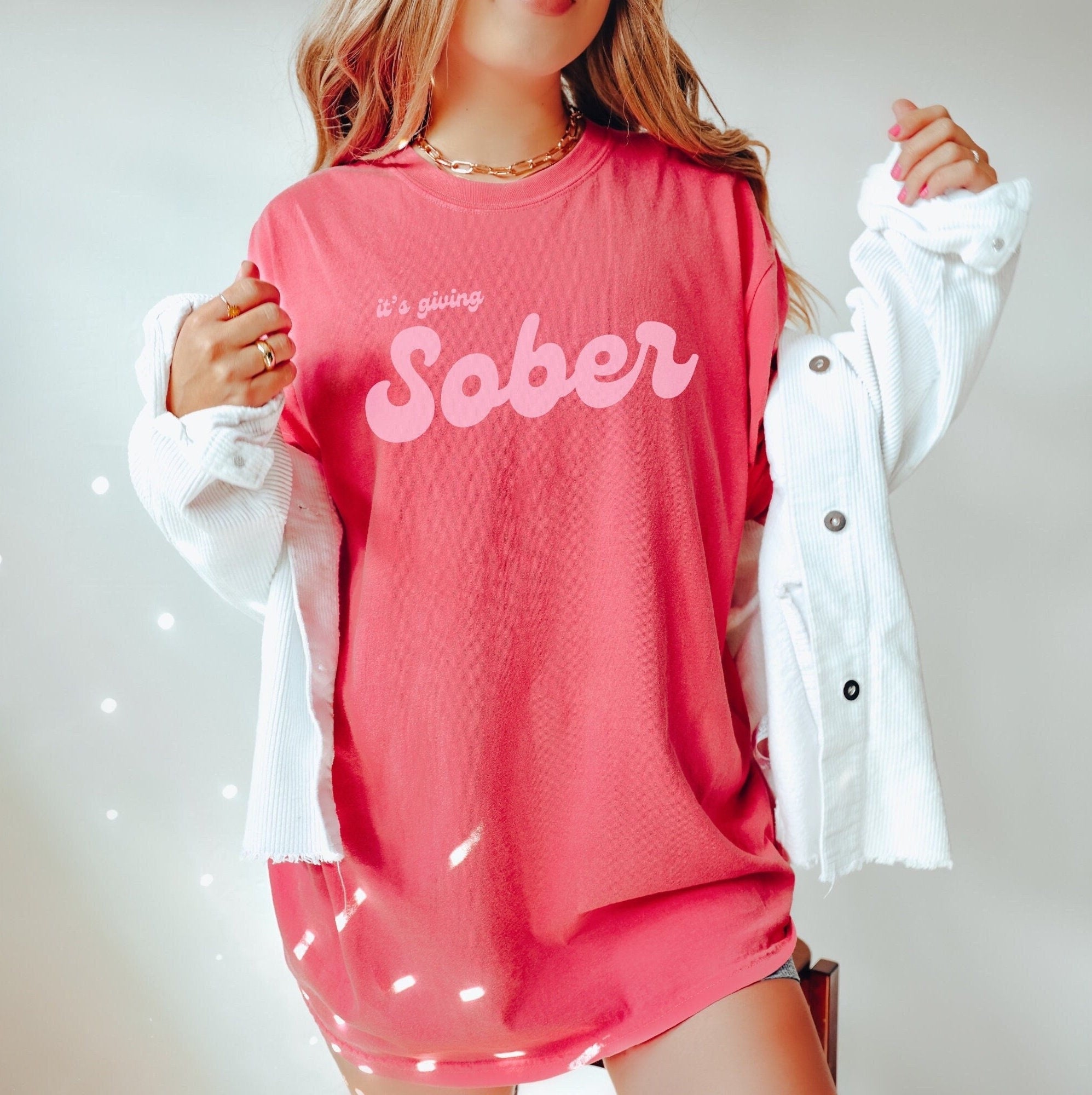 It's Giving Sober Sobriety Tshirt