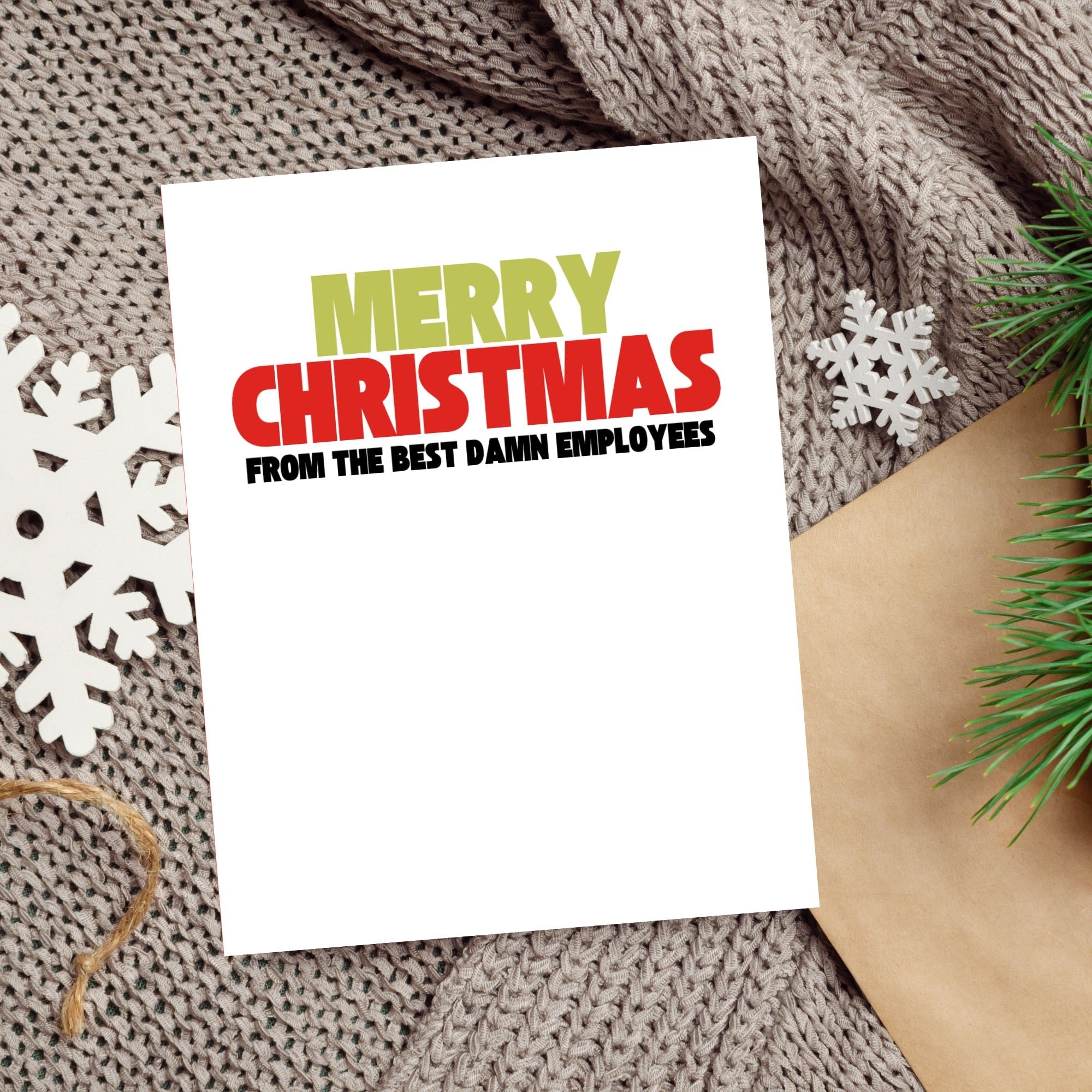 Merry Christmas From Employees Card