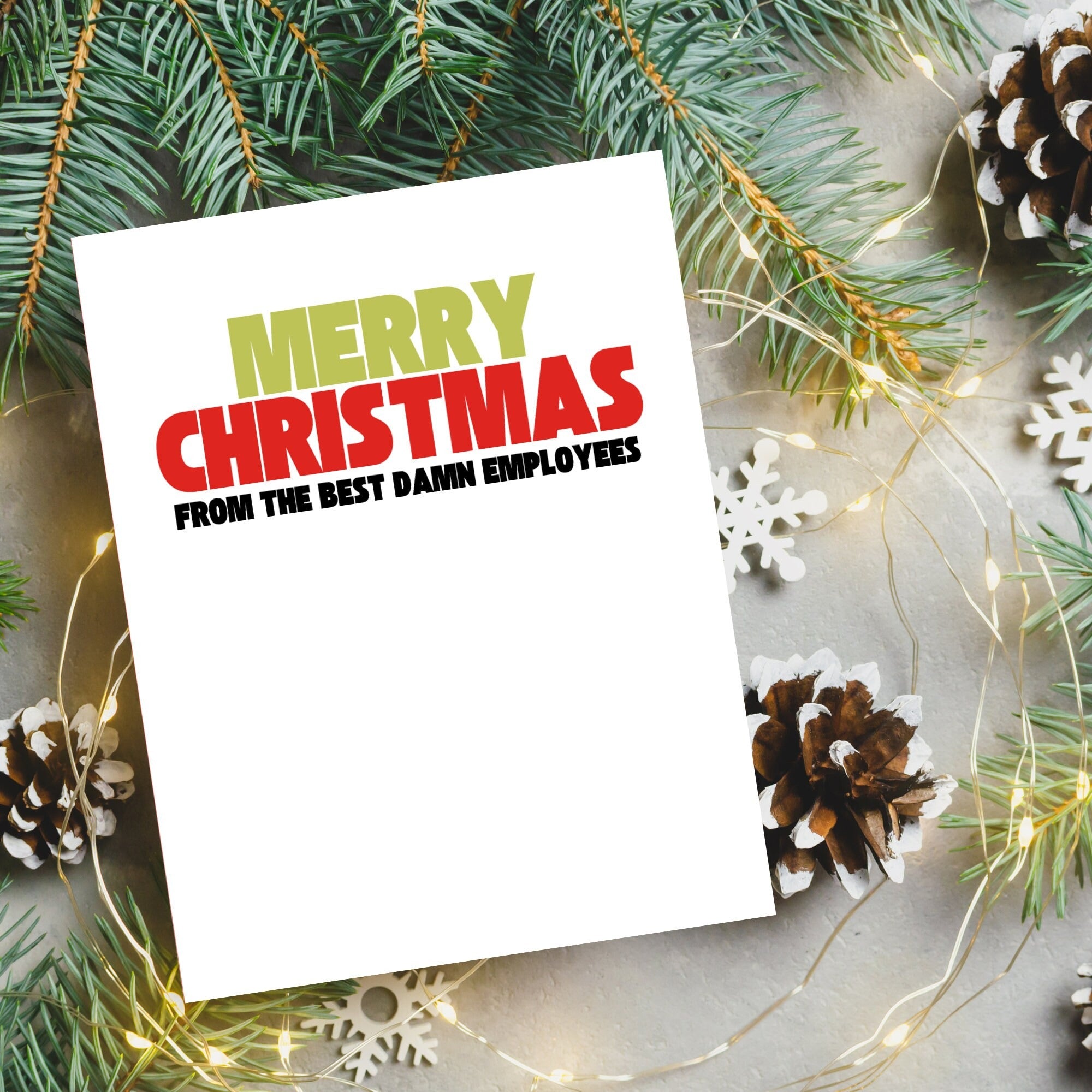 Merry Christmas From Employees Card