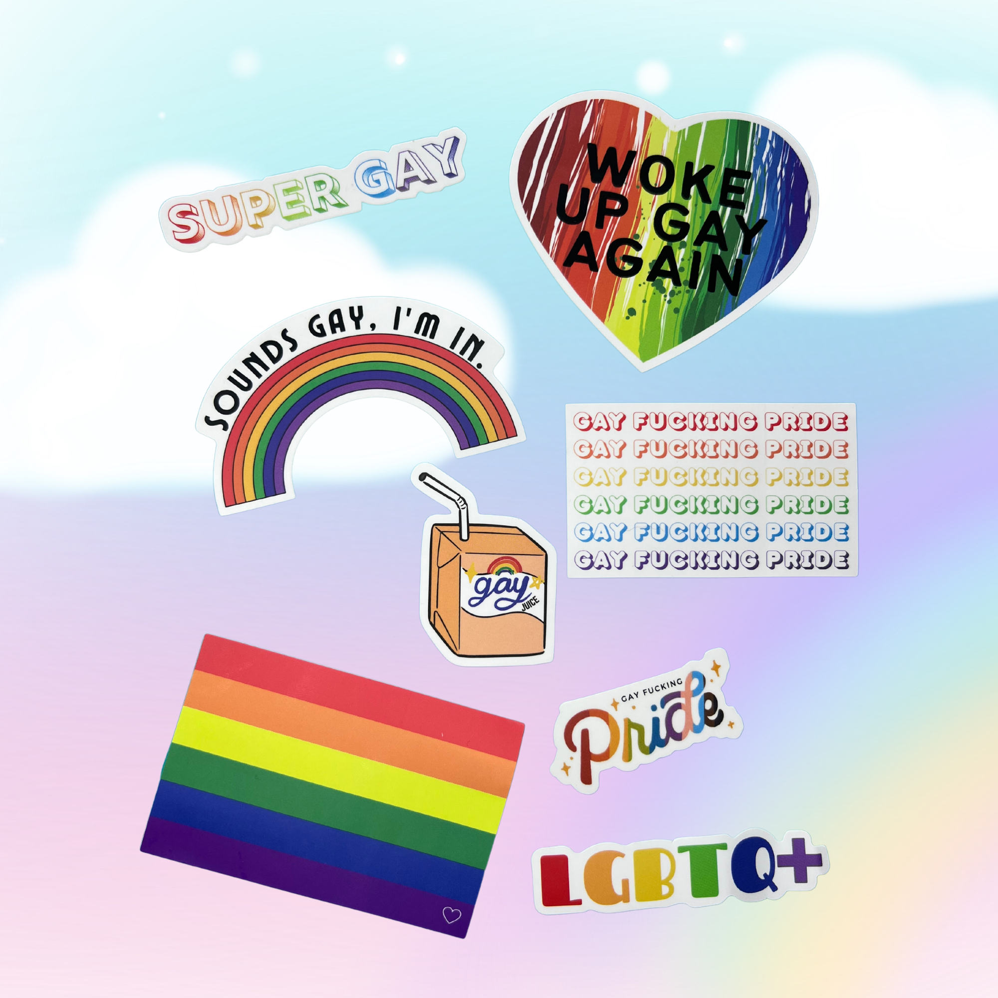 Hilarious Gay Pride Sticker Pack