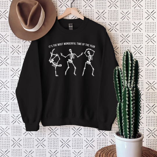 Dancing Skeletons Sweatshirt in Black