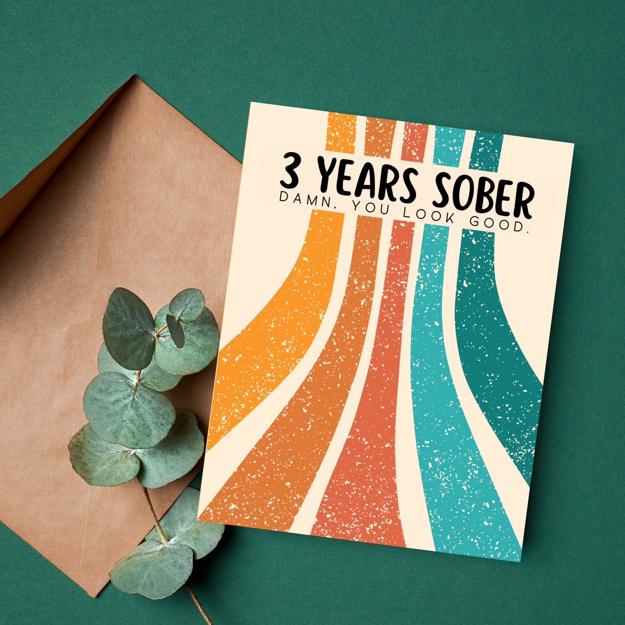 3 Years Sober Card