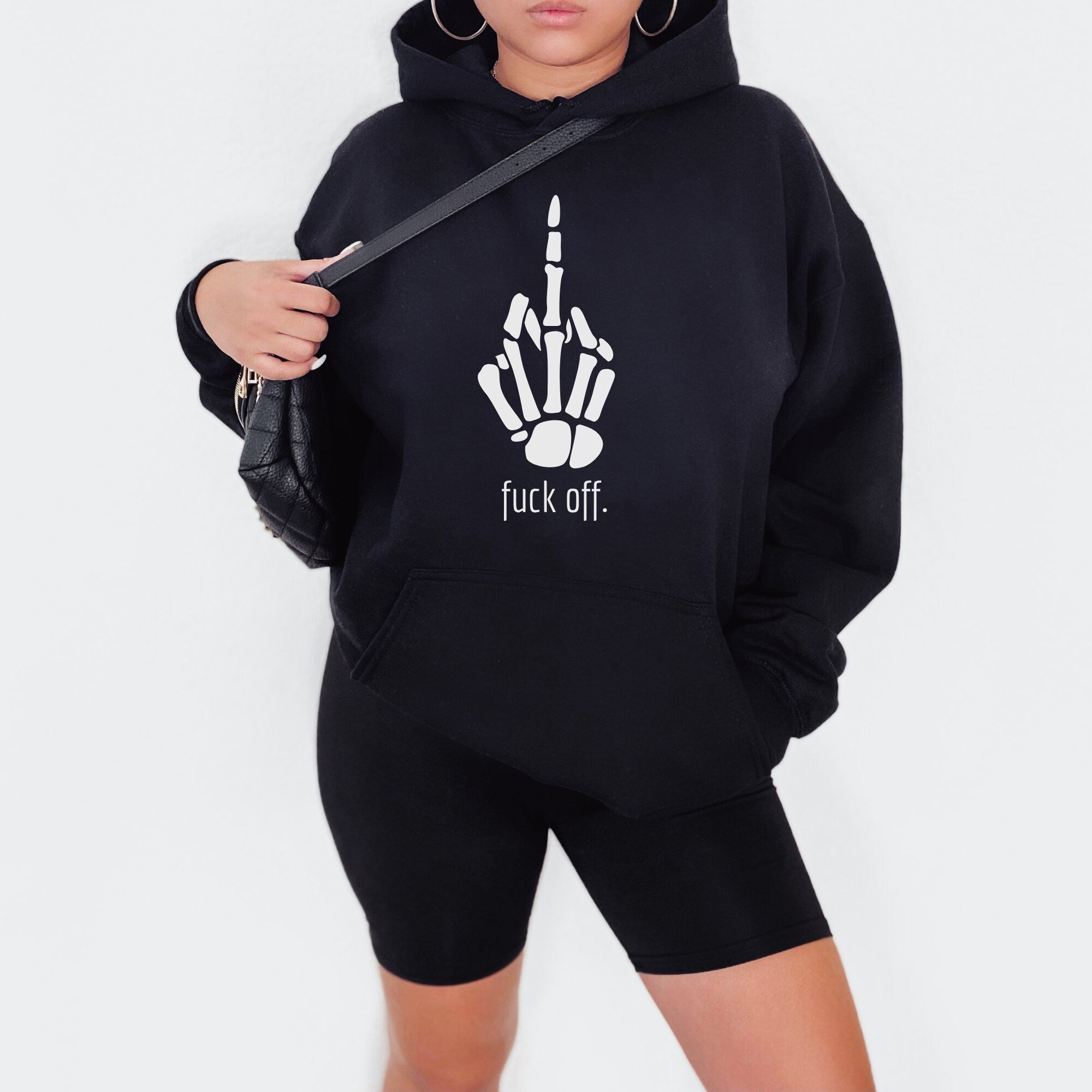 Skeleton Middle Finger Hoodie