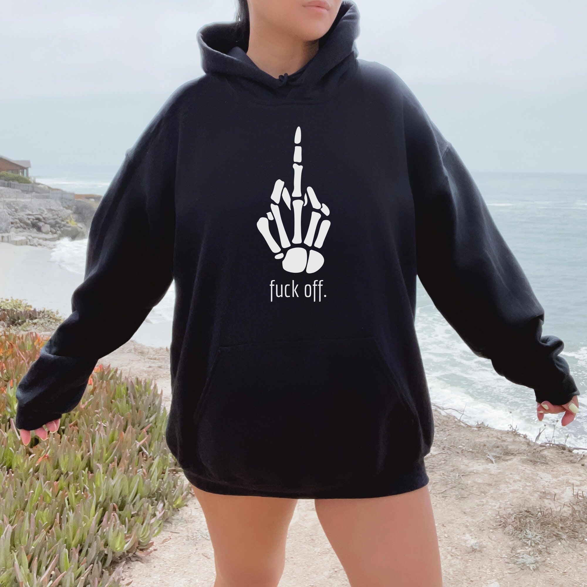 Skeleton Middle Finger Hoodie