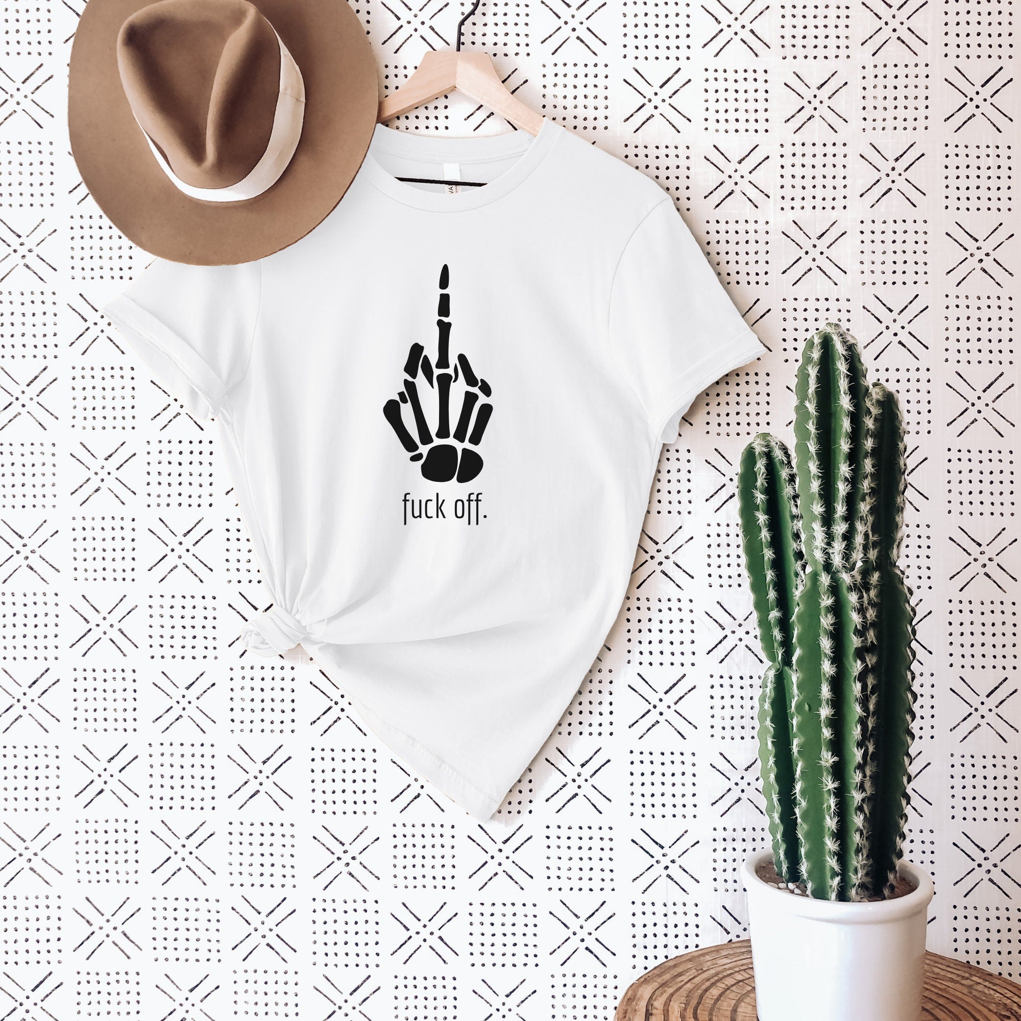Skeleton Middle Finger Shirt