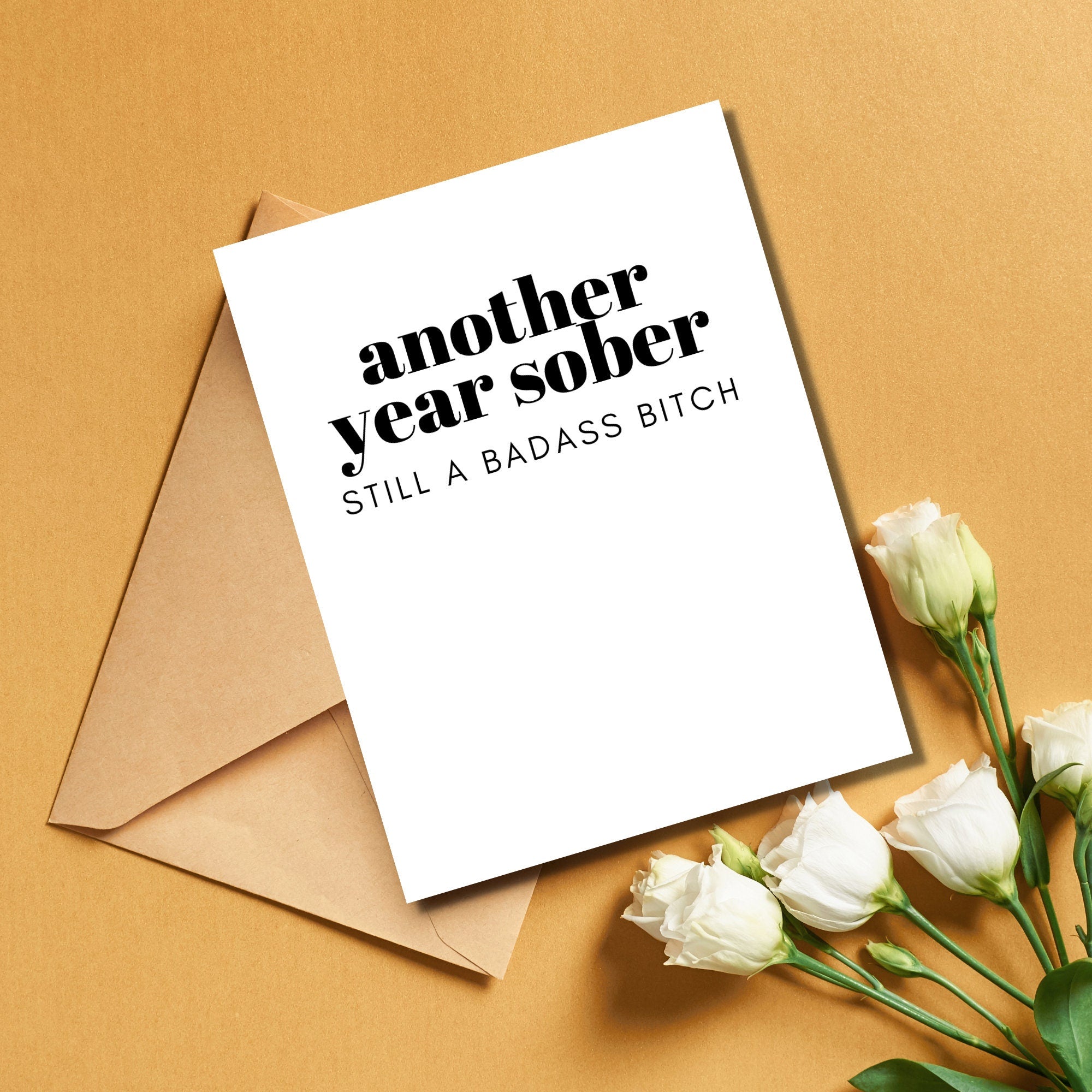 Still A Badass Bitch Sober Card