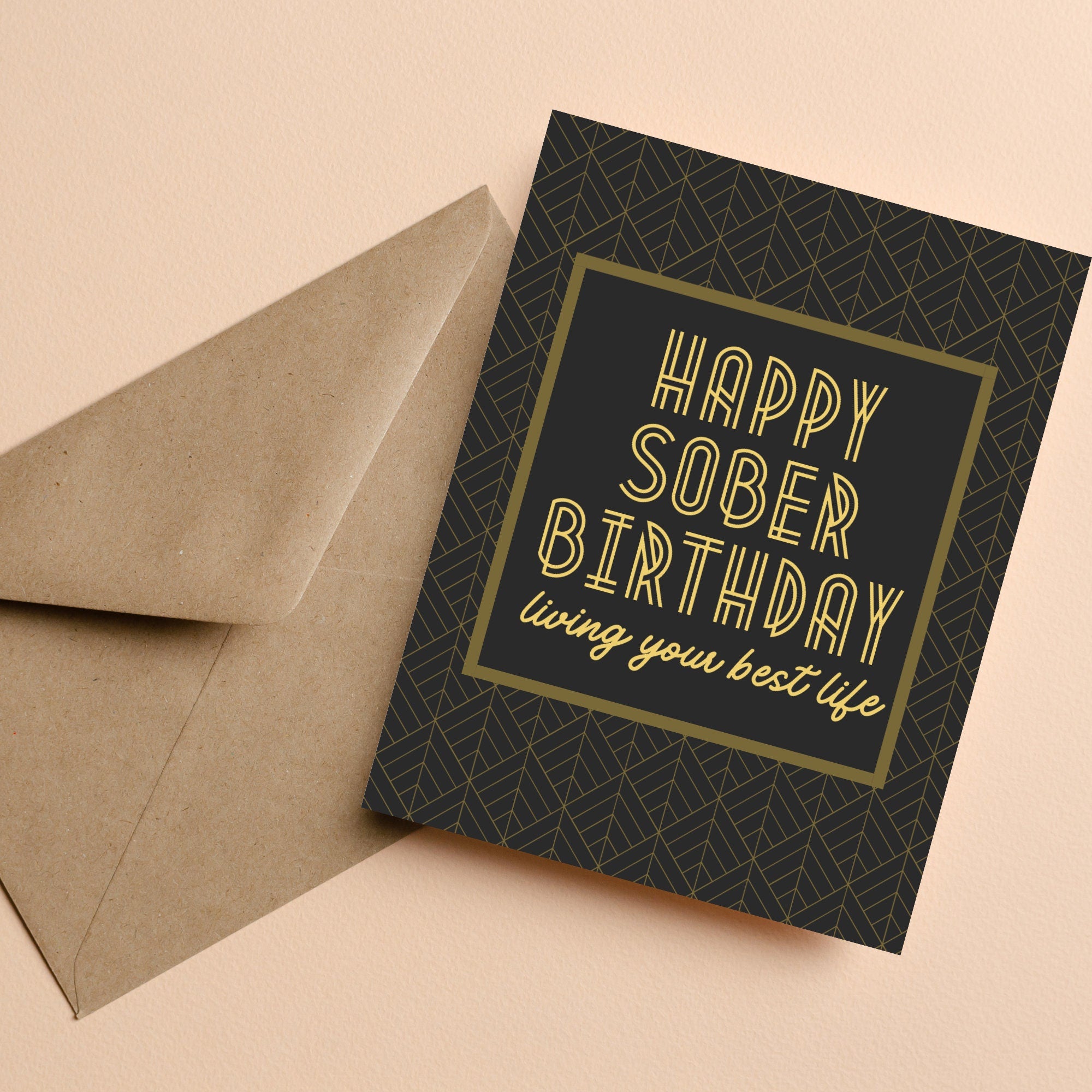 Happy Sober Birthday Card