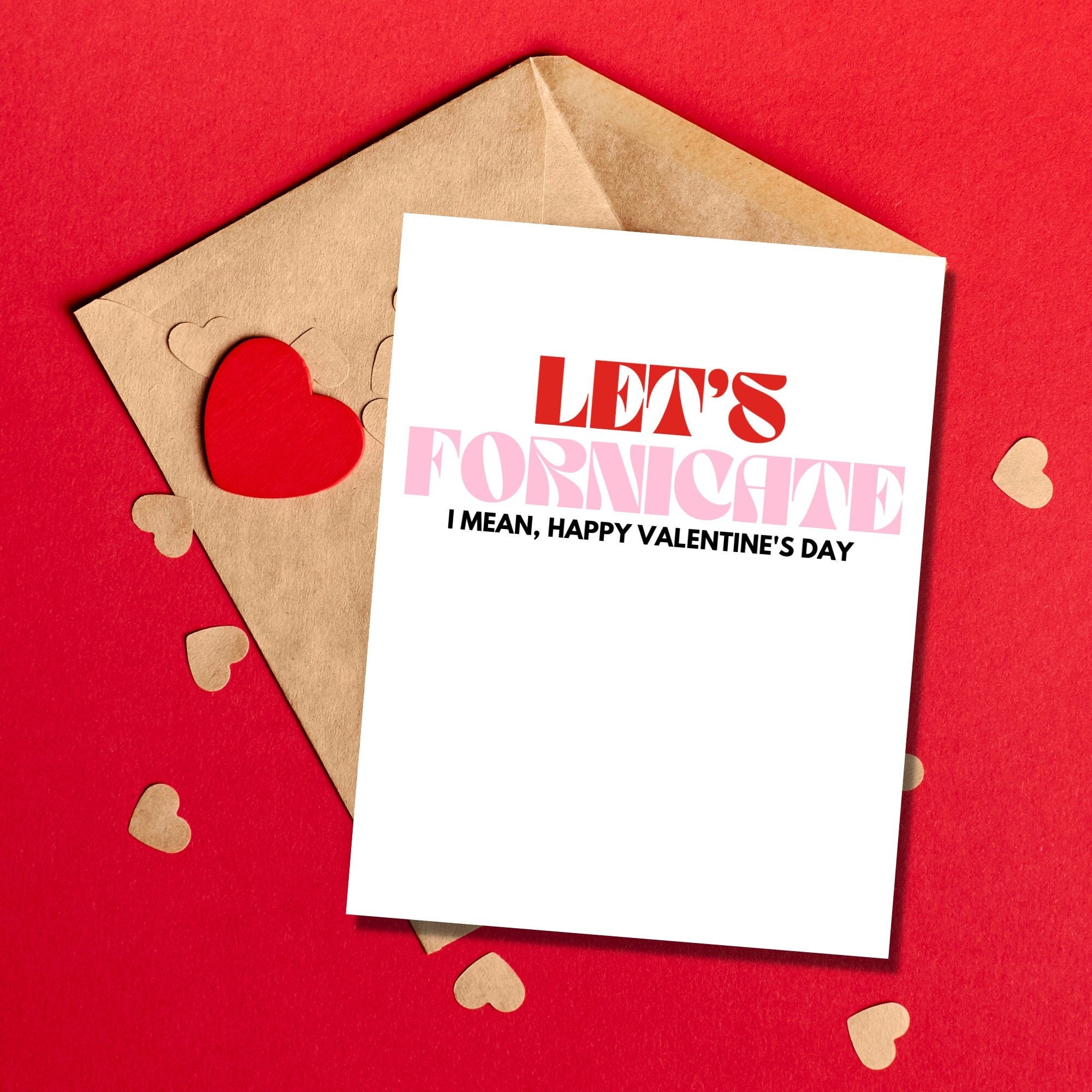 Let's Fornicate Valentine's Day Card
