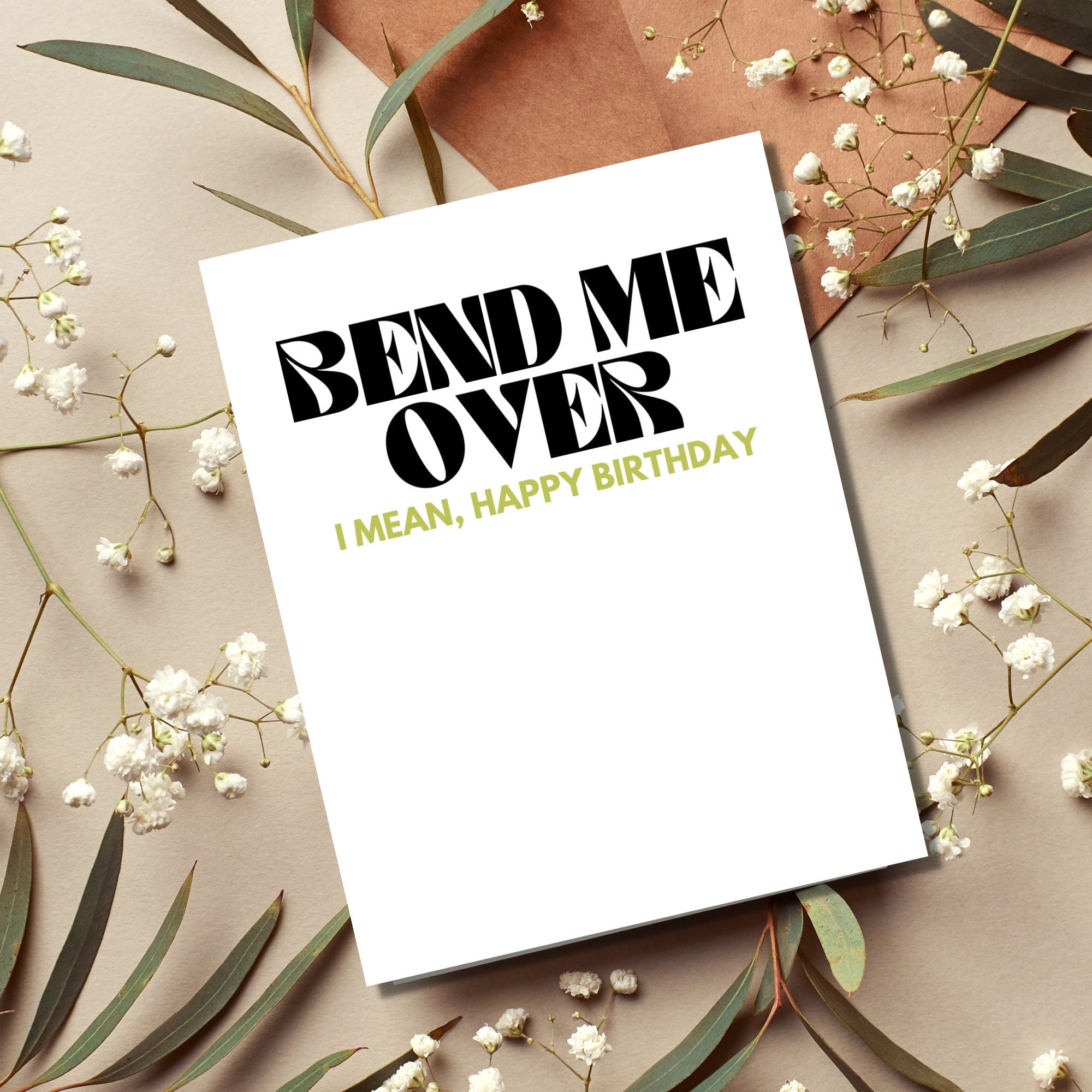 Bend Me Over Birthday Card