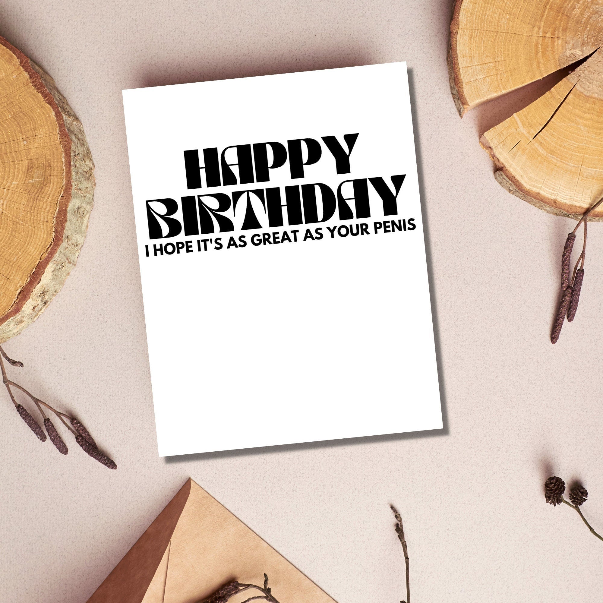 Great Penis Birthday Card