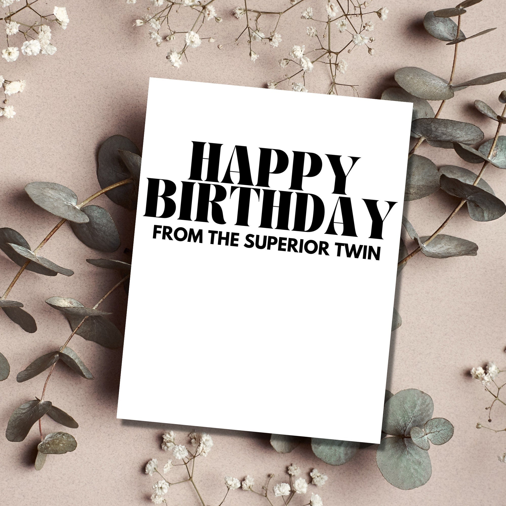 Twin Birthday Card