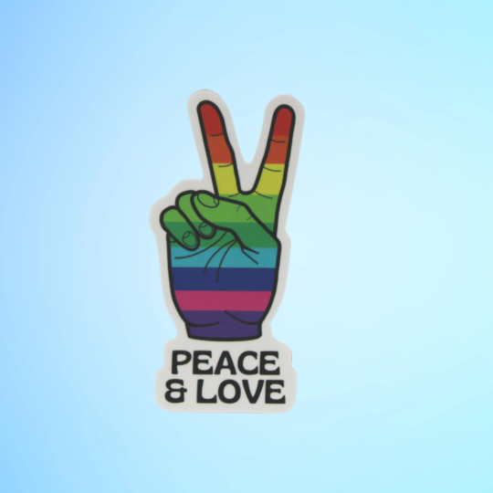 Peace & Love Pride Sticker