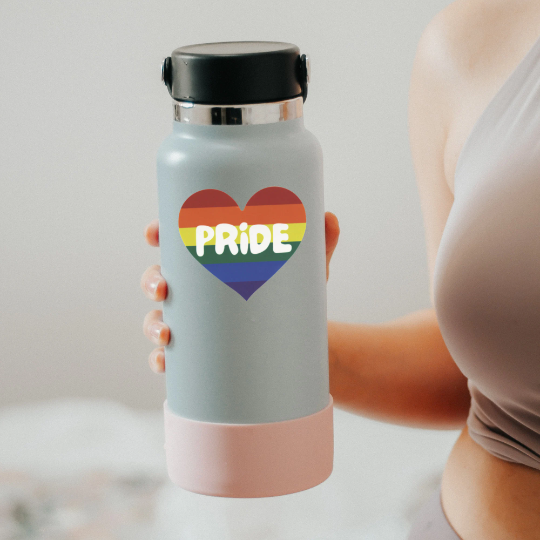 Rainbow Flag Pride Heart Sticker