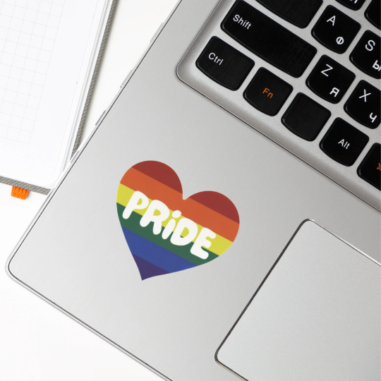 Rainbow Flag Pride Heart Sticker