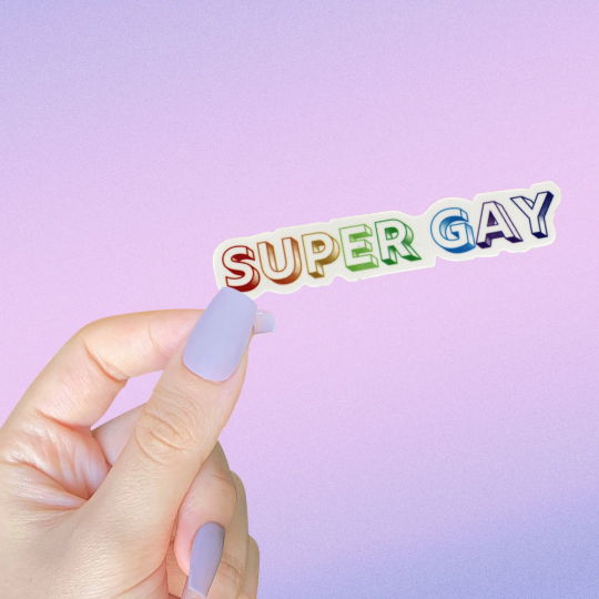 Super Gay Rainbow Sticker